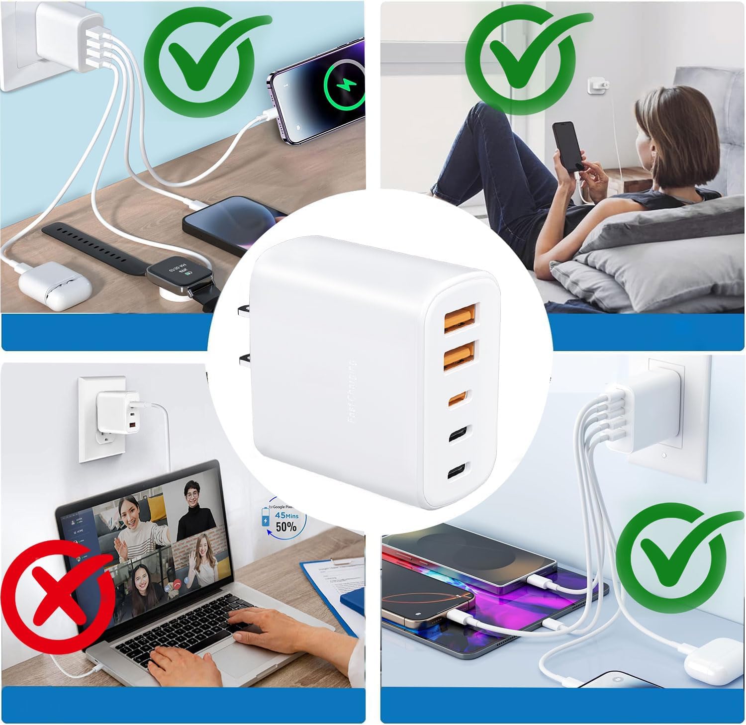 Thumbnail 6 de Cargador rápido USB C: 285W 8-port desktop charging station