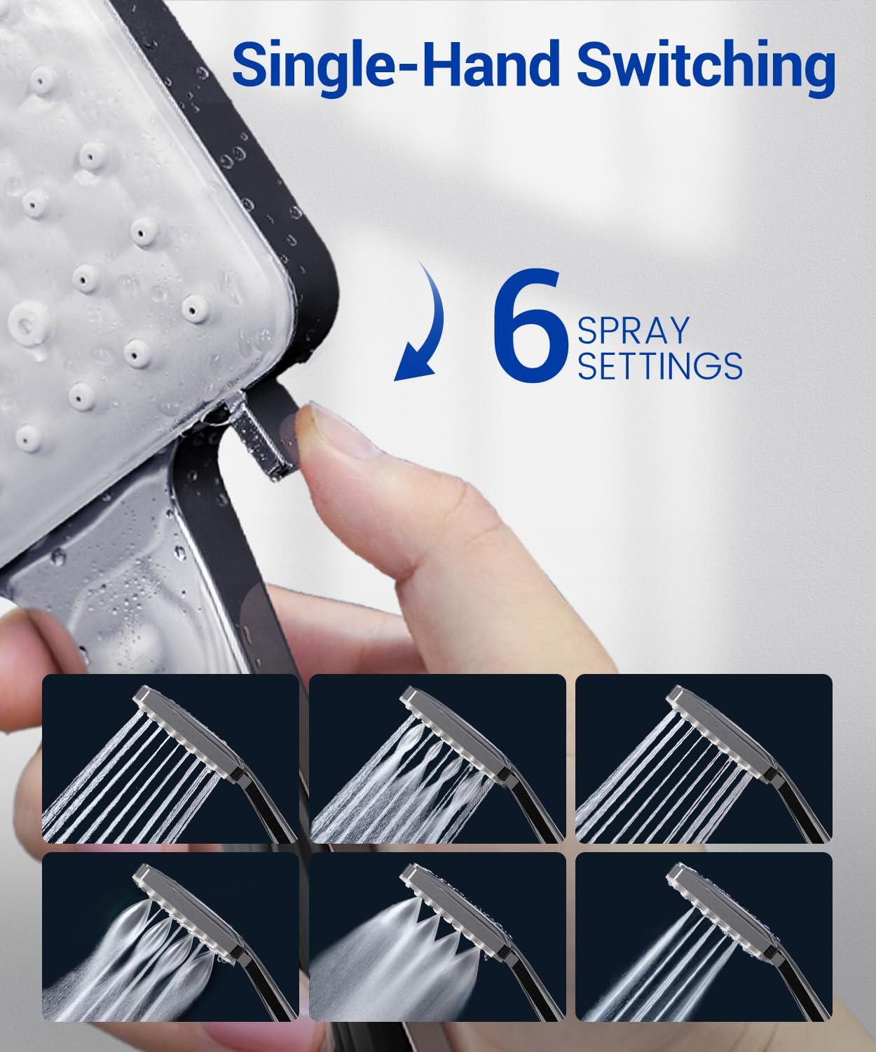 Detalle de Newentor High Pressure Shower Head 6 modes