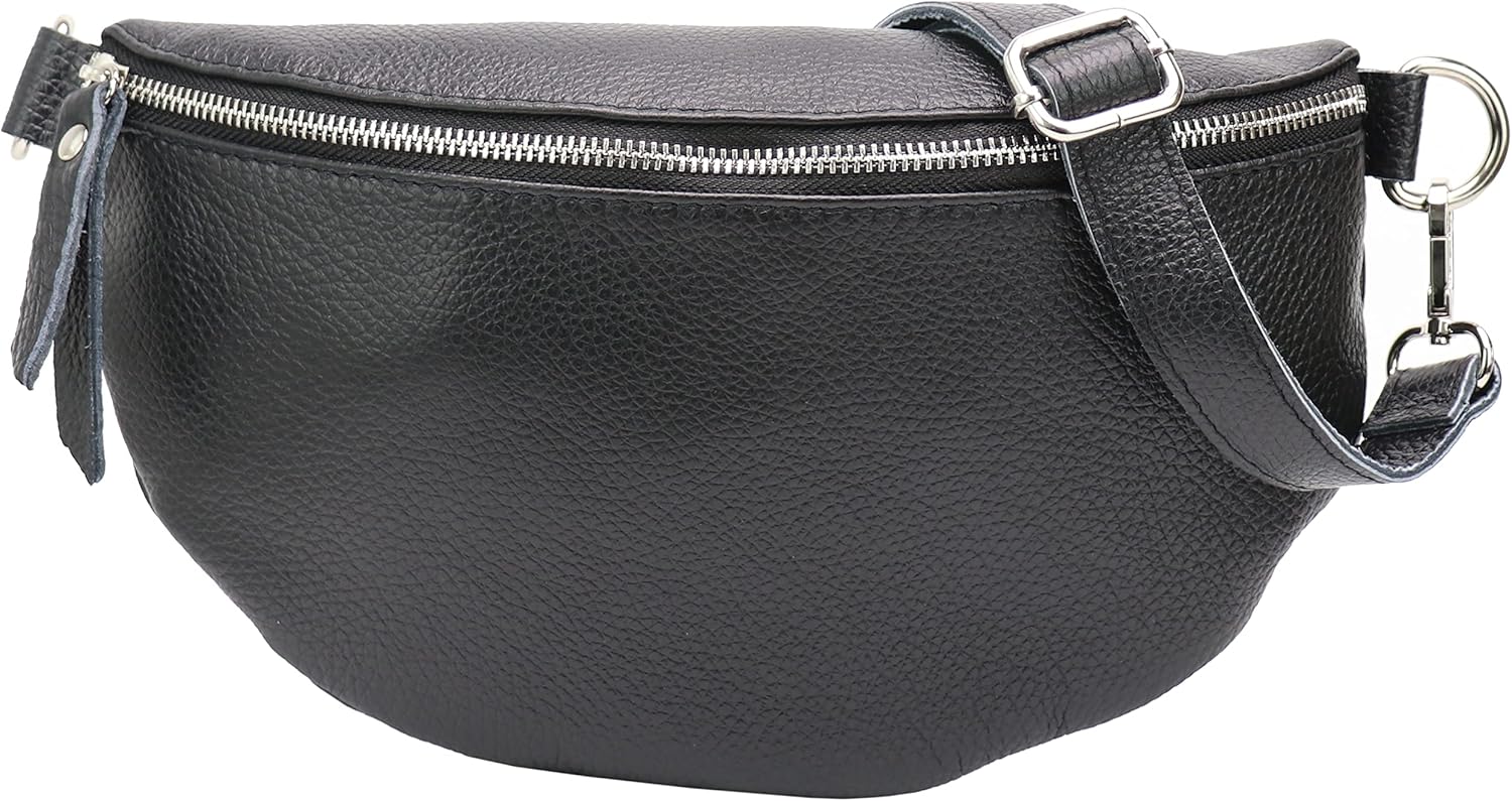 Detalle de SH Leder ® Lala G399 Sac Banane en Cuir véritable – Unisexe, 30 x 18 cm