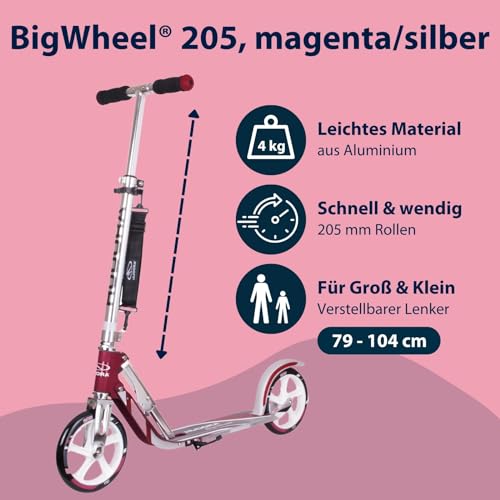 Detalle de HUDORA BigWheel 205-Das Original mit RX Pro Technologie: City-Tretroller klappbar