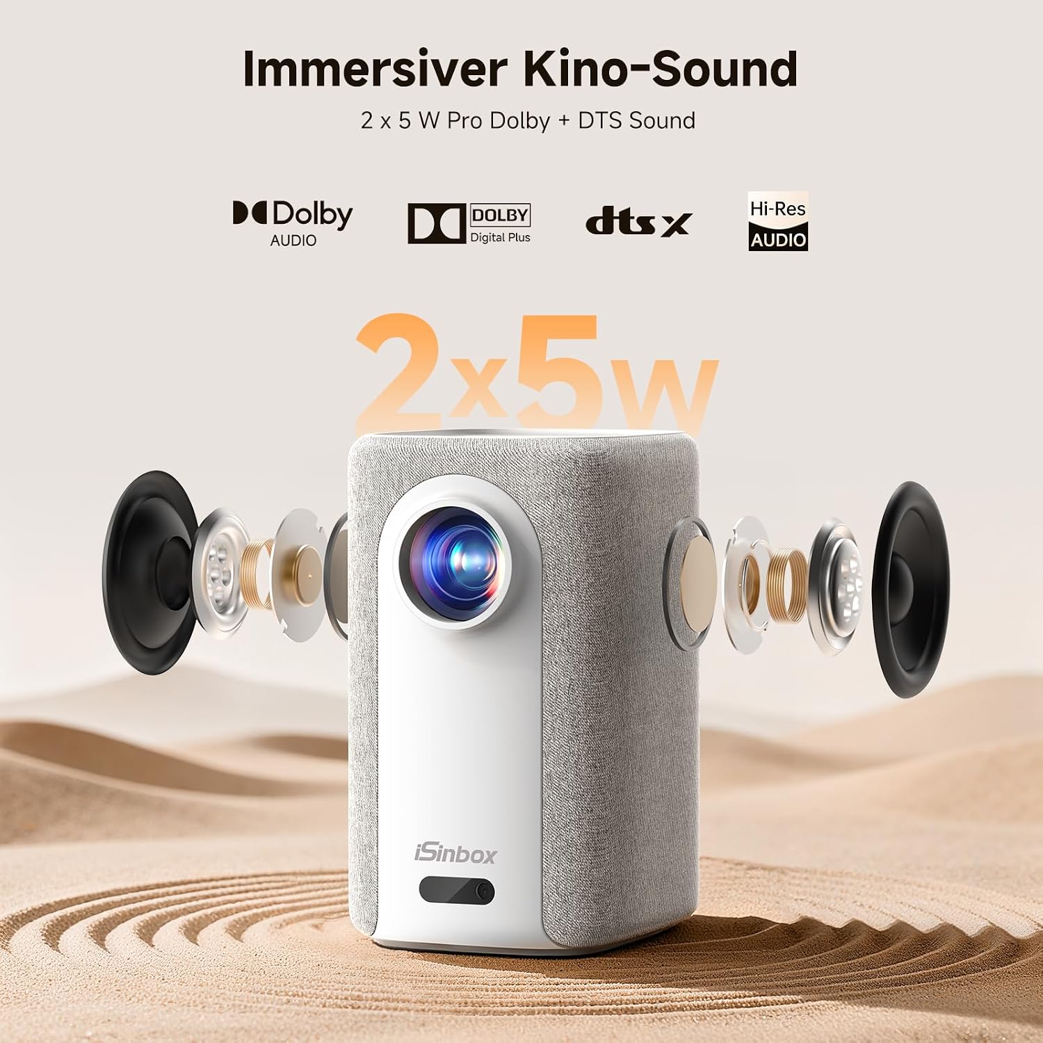 Thumbnail 5 de iSinbox 1200ANSI 4K Heimkino-Beamer mit Dolby Audio đź“˝