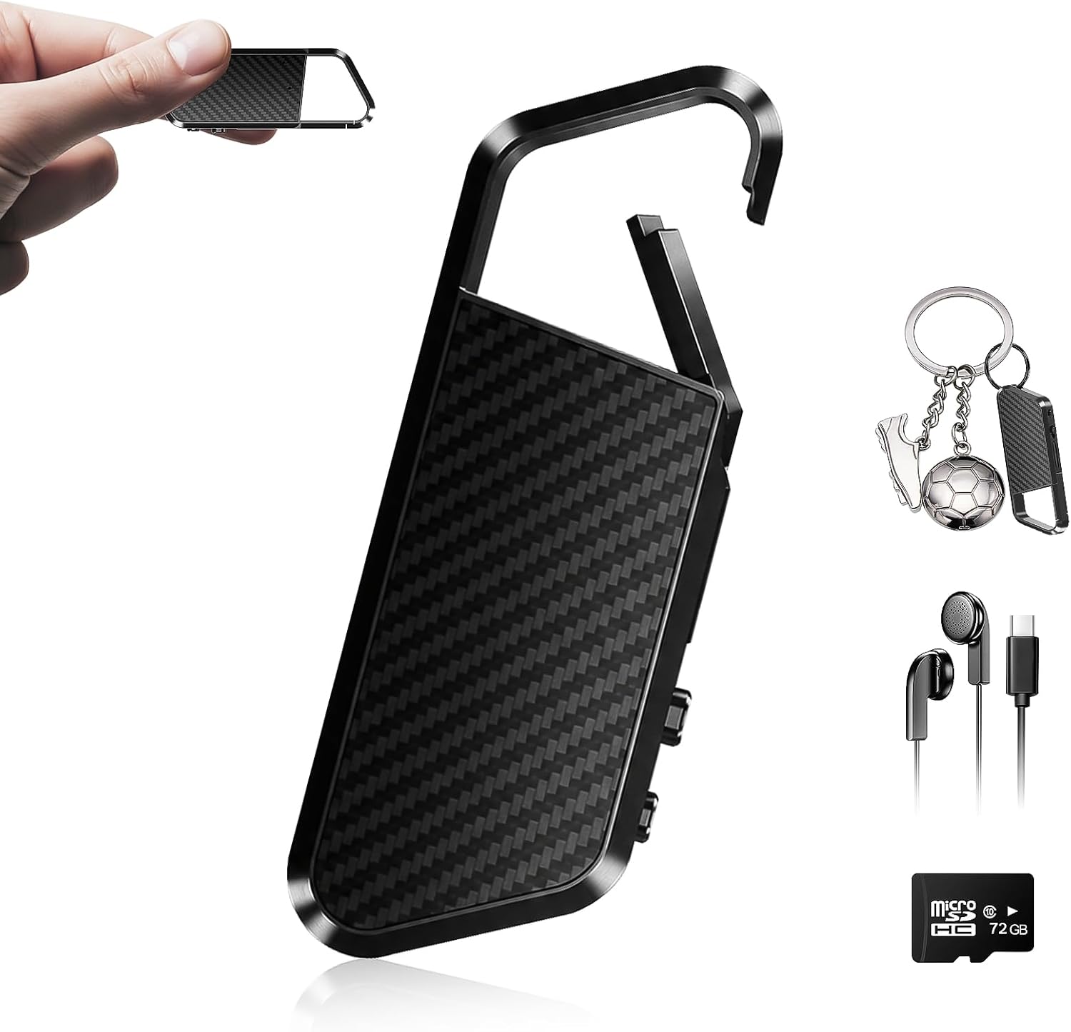 Detalle de NekSide USB-02 Voice Recorder, 136GB, DSP 6.0 Noise Reduction & Playback