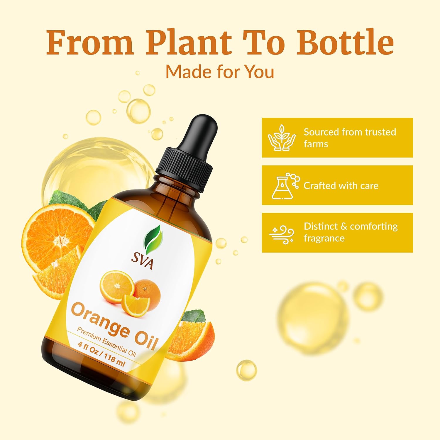 Detalle de SVA Orange Essential Oil, 4 fl oz