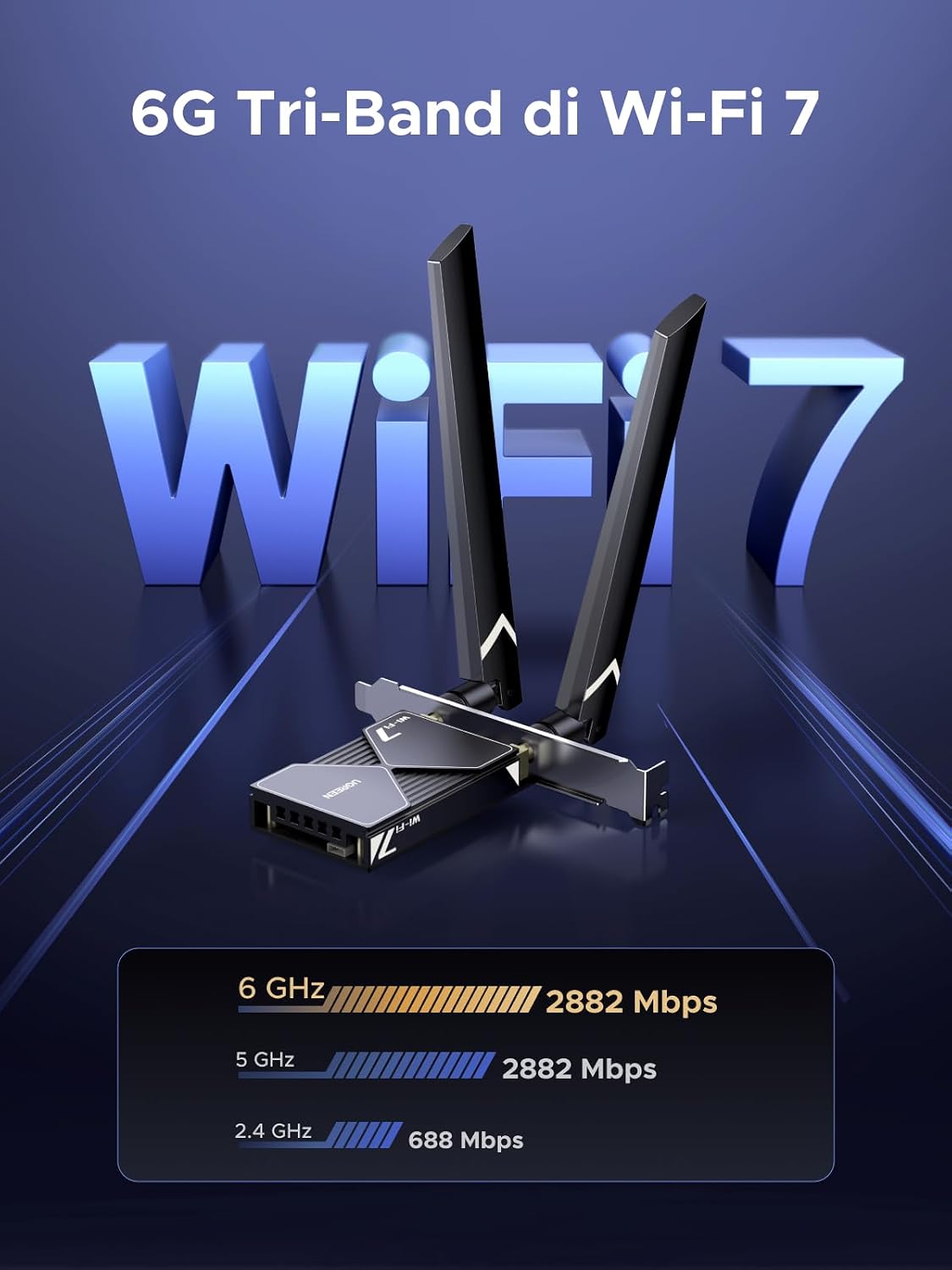 Thumbnail 1 de UGREEN BE6500 WiFi 7 tri-band USB