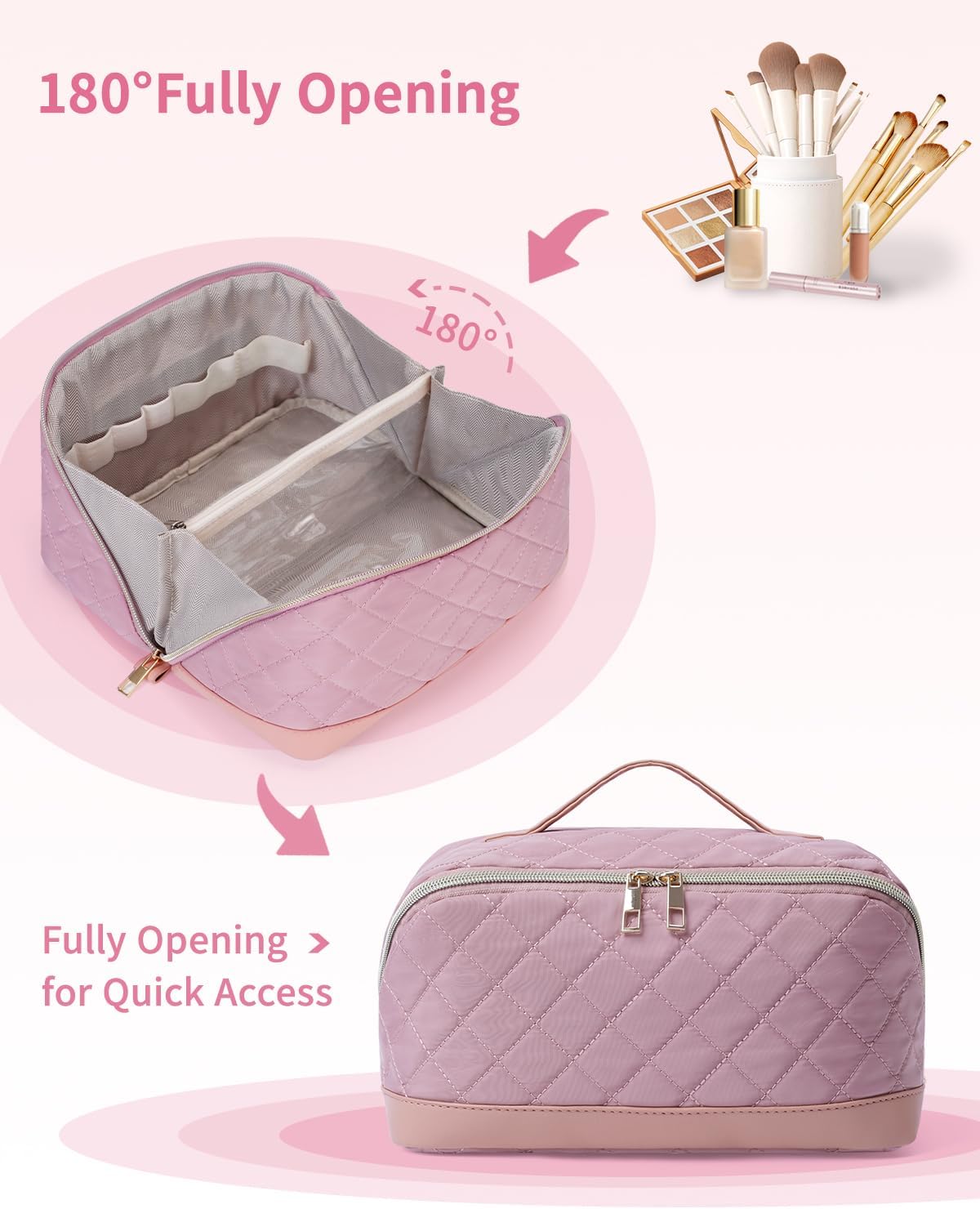 Thumbnail 3 de Travel Makeup Bag Large Capacity 1pc