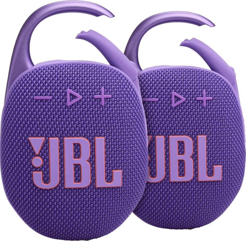 Detalle de JBL Clip 5 Lila Doppelpack 12 Stunden