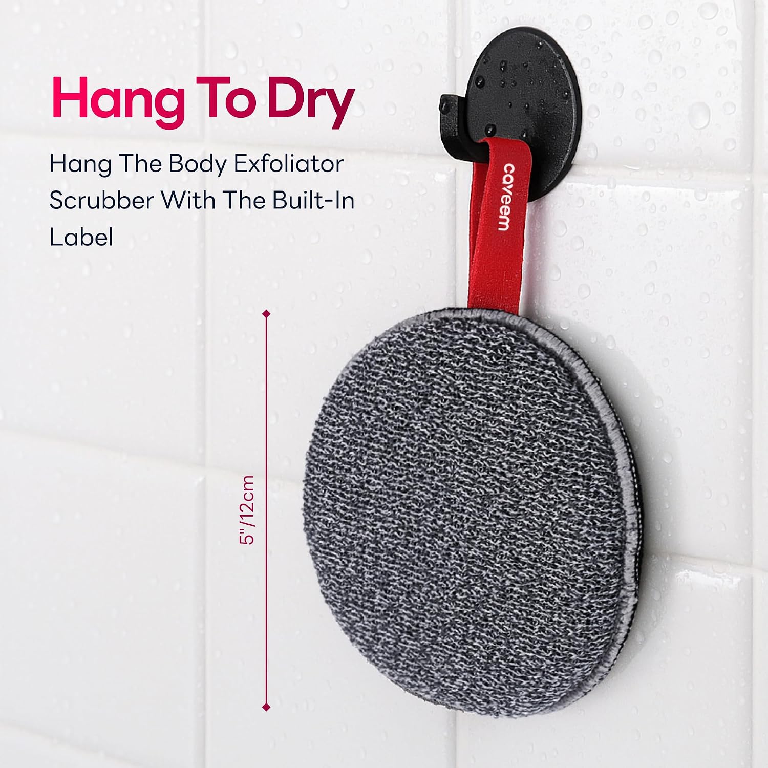 Thumbnail 6 de Caveem Exfoliating Body Scrubber — Extra Rough Round Sponge (2 Pack)
