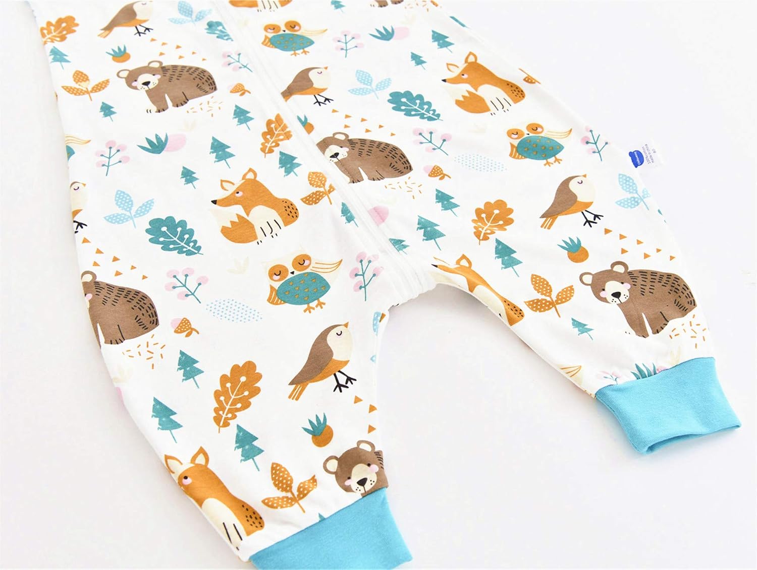 Detalle de Chilsuessy Baby Schlafsack Sommer mit Füßen 0.5 Tog – 100% Baumwolle, 90 cm (Babyhöhe 100–110 cm) von Panda Home