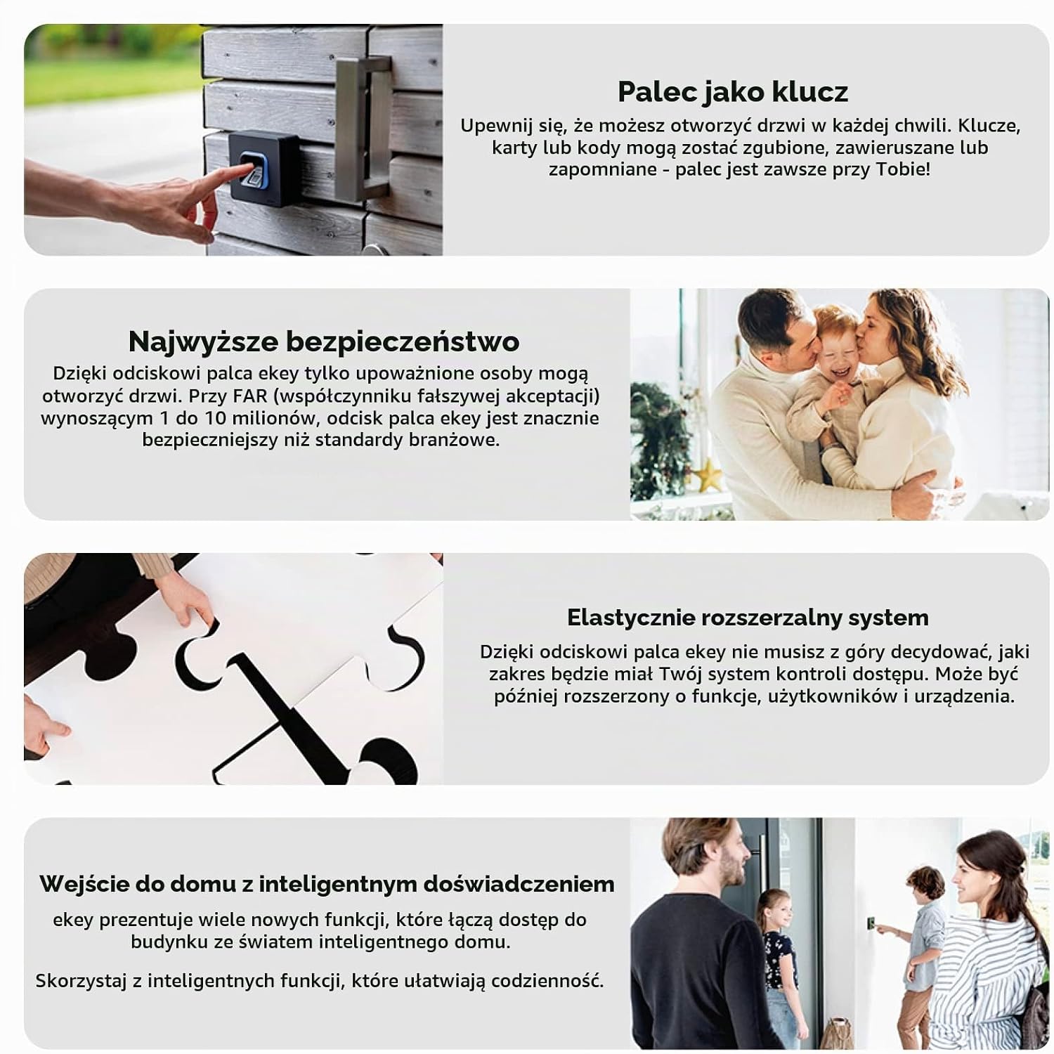 Detalle 2 de EKEY 203702 xLine – podtynkowy zestaw czytnika linii papilarnych, czarny, 12–24 V
