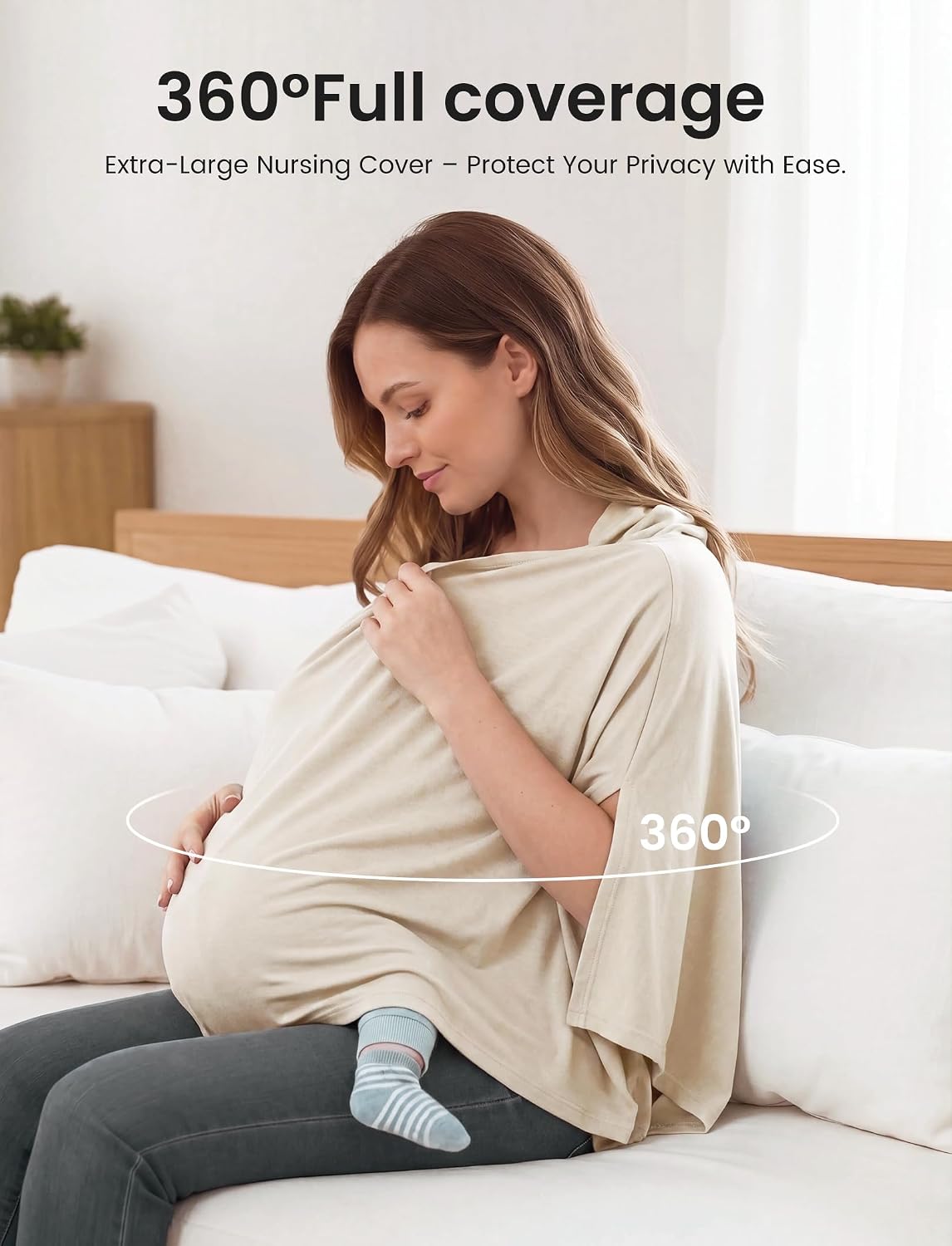 Detalle 2 de PATPAT Nursing Cover, Bamboo Viscose
