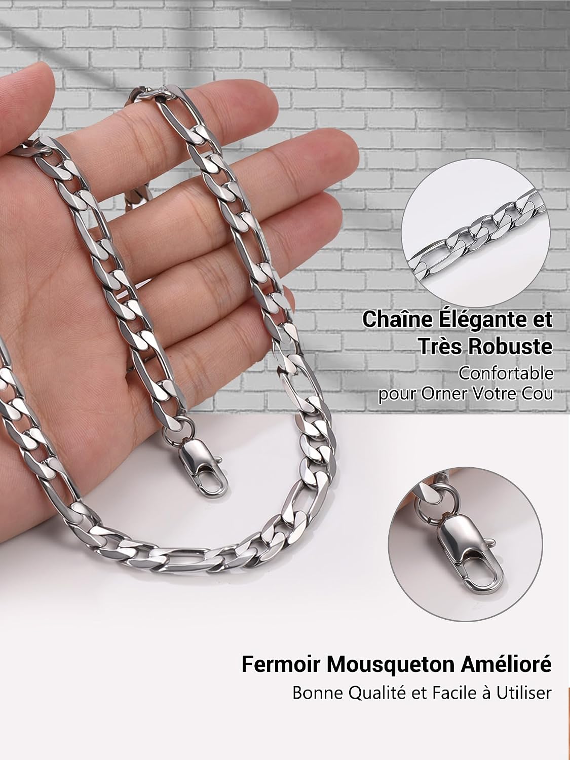 Thumbnail 3 de PROSTEEL Collier Figaro acier inoxydable