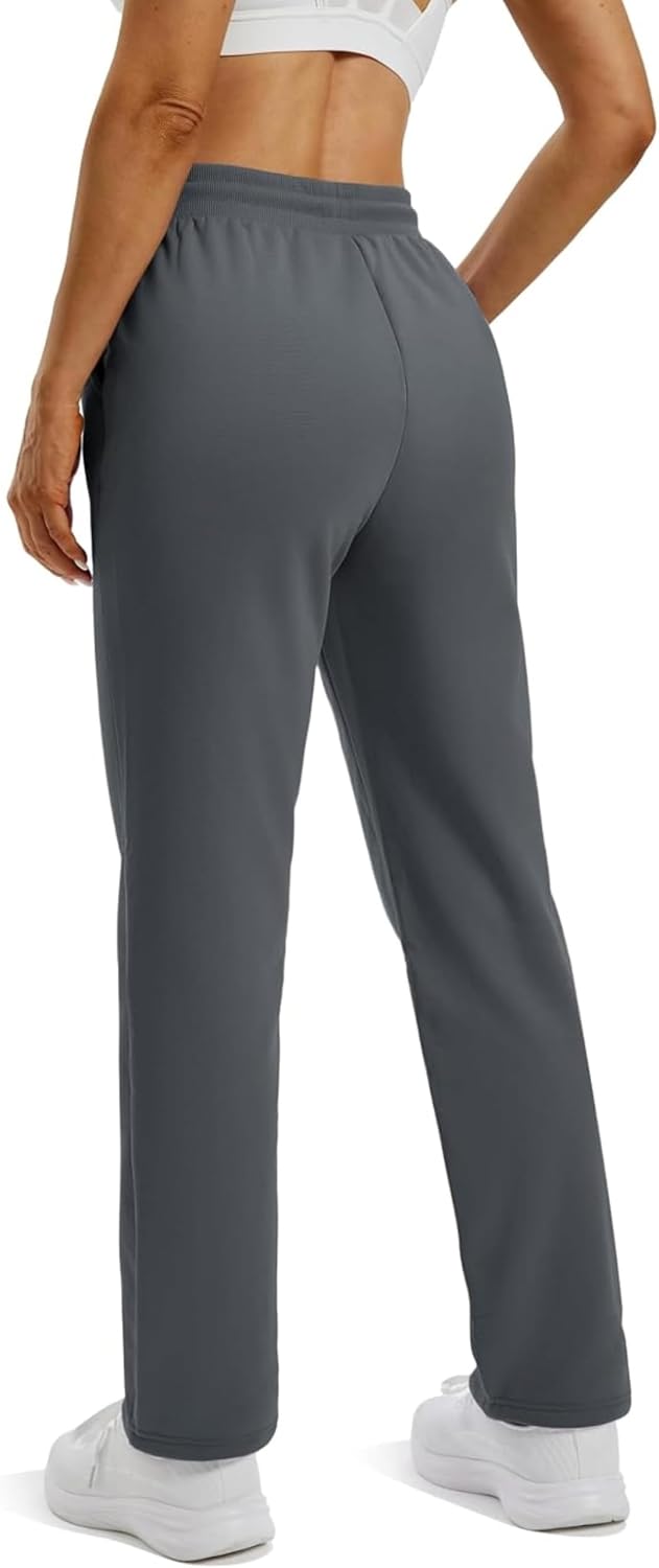 Detalle de TACVASEN Women's Sherpa-Lined Sweatpants, High-Waisted Winter Lounge Pants with Pockets
