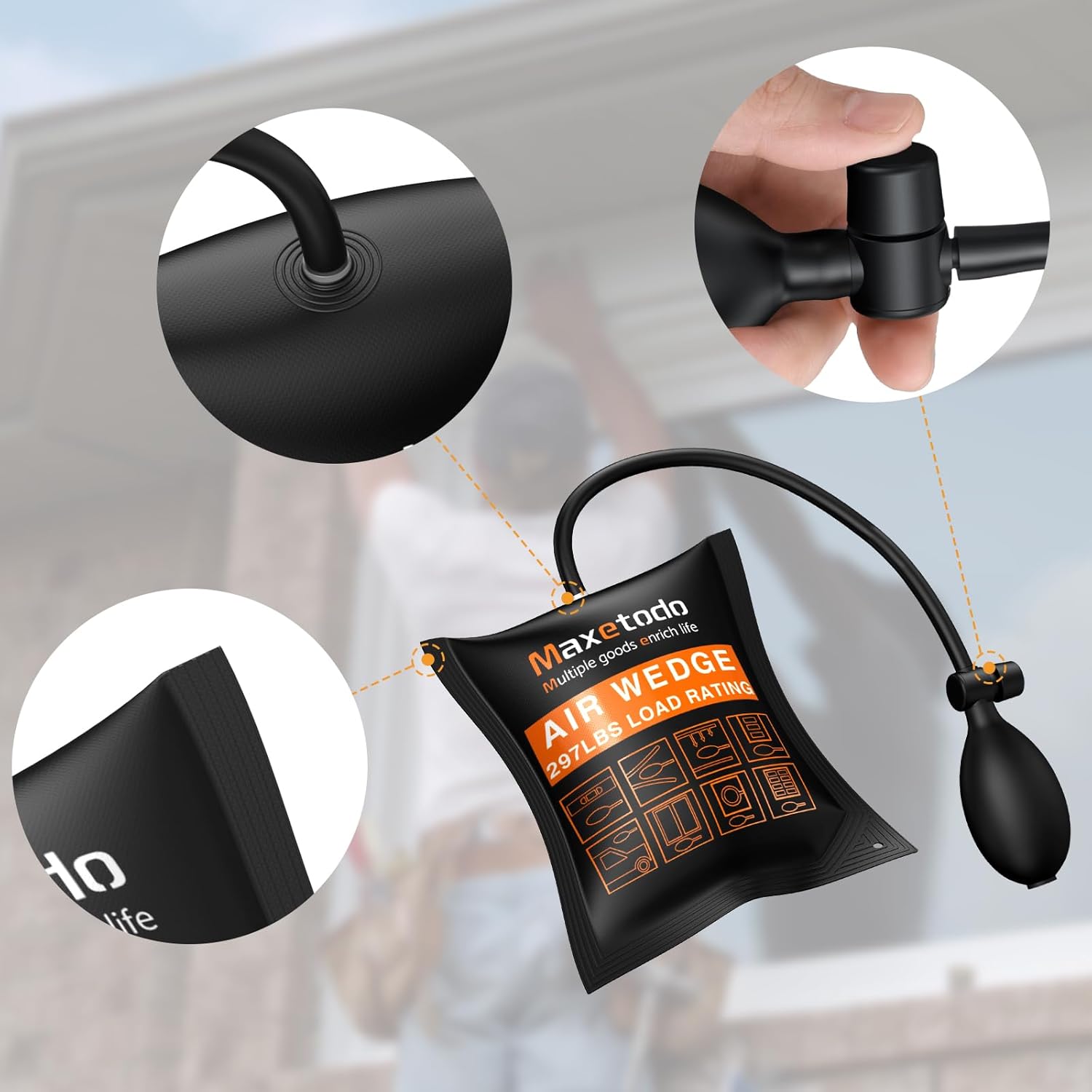 Thumbnail 1 de Maxetodo Set da 4 cuscini gonfiabili ad aria per sollevamento mobili e installazione porte/finestre