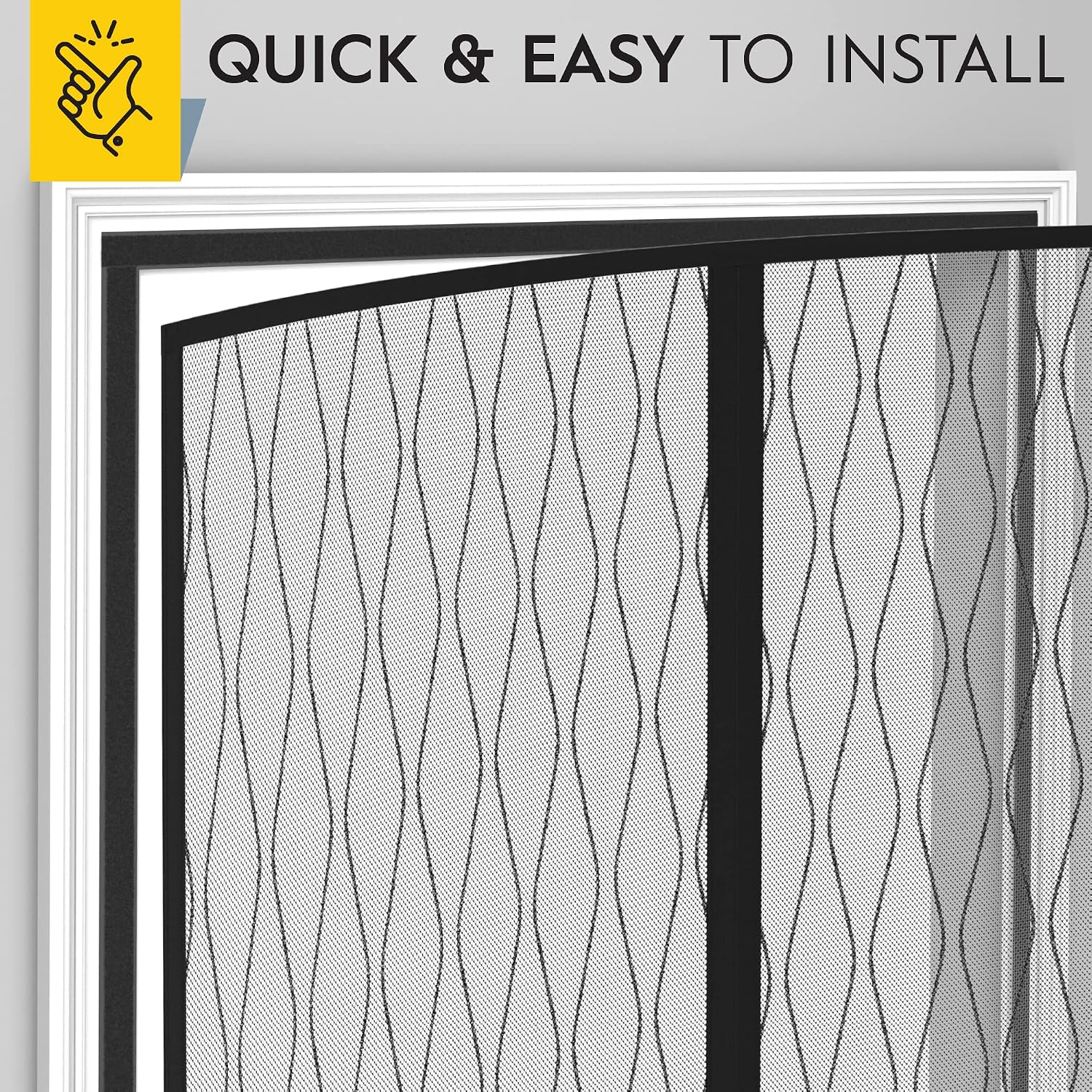 Thumbnail 4 de AUGO Magnetic Fibreglass Design Screen Door – Self Sealing, Heavy Duty, 38" x 83