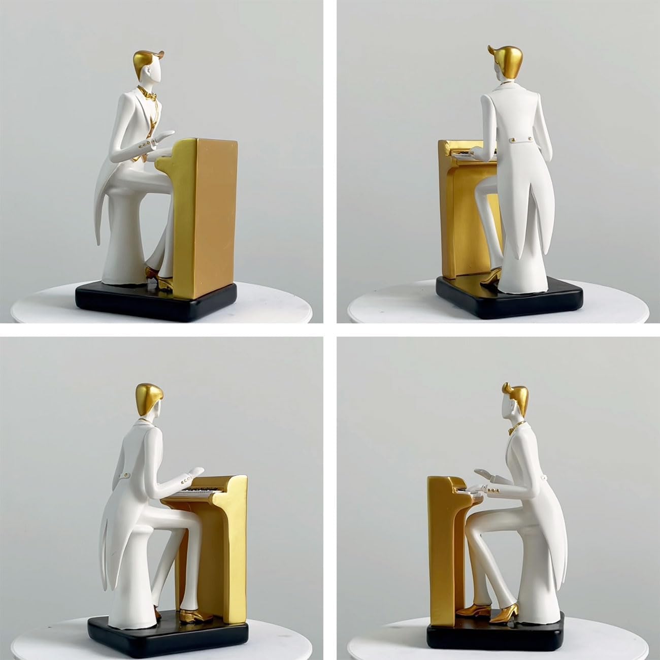 Thumbnail 3 de HAUCOZE Musikfigur mit Klavier-Skulptur – moderne Deko-Statue für Musikliebhaber (22 cm)