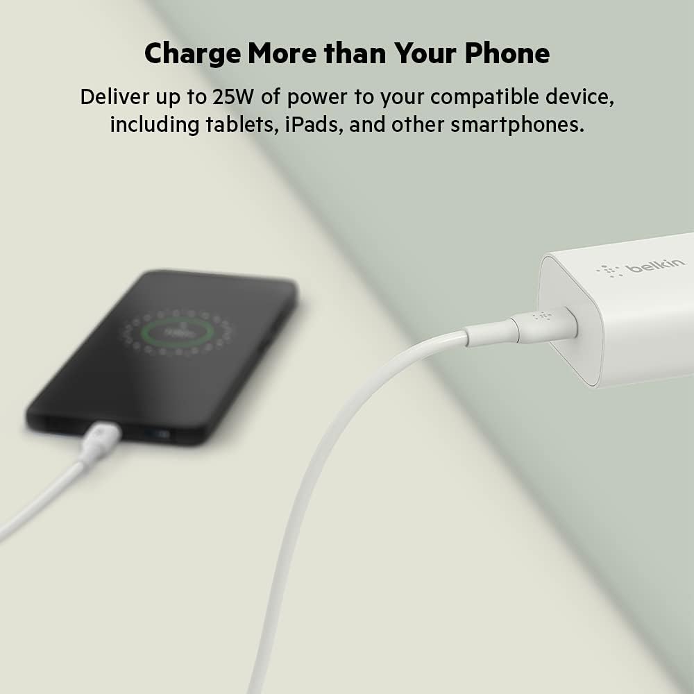 Detalle 2 de Belkin BoostCharge 25W Wall Charger with PPS (USB-C Power Delivery) – White
