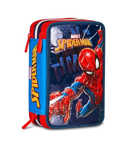 Detalle de Seven Spiderman Estuche escolar 3 cremalleras