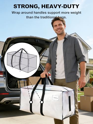 Thumbnail 1 de HOMESURE 8-Pack 24-Gallon Heavy-Duty Moving Bags with Water-Resistant Fabric and Wrap-Around Handles