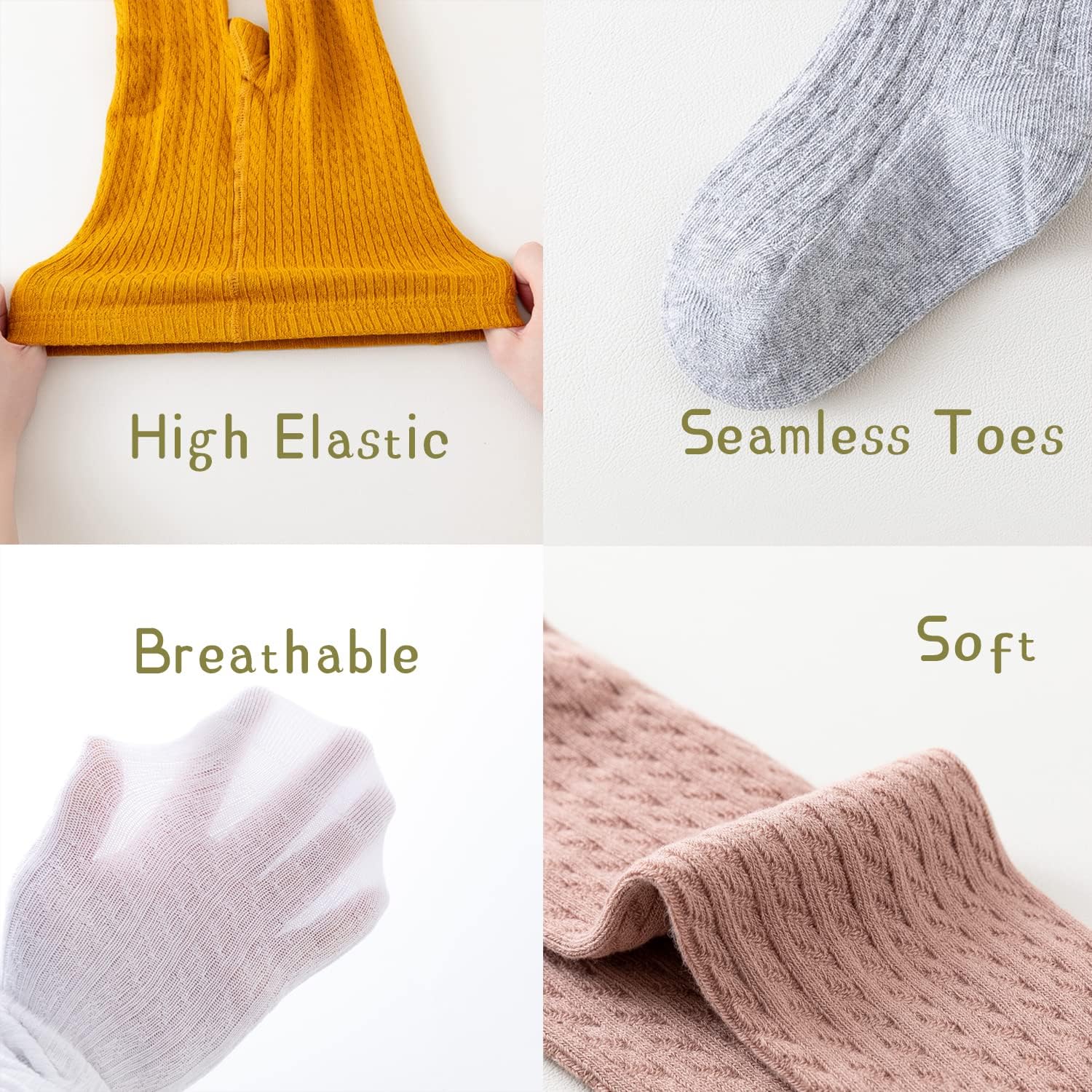 Detalle 2 de Marchare Baby Girls Tights Cable Knit – 2/3 Pack (2–10 Years)