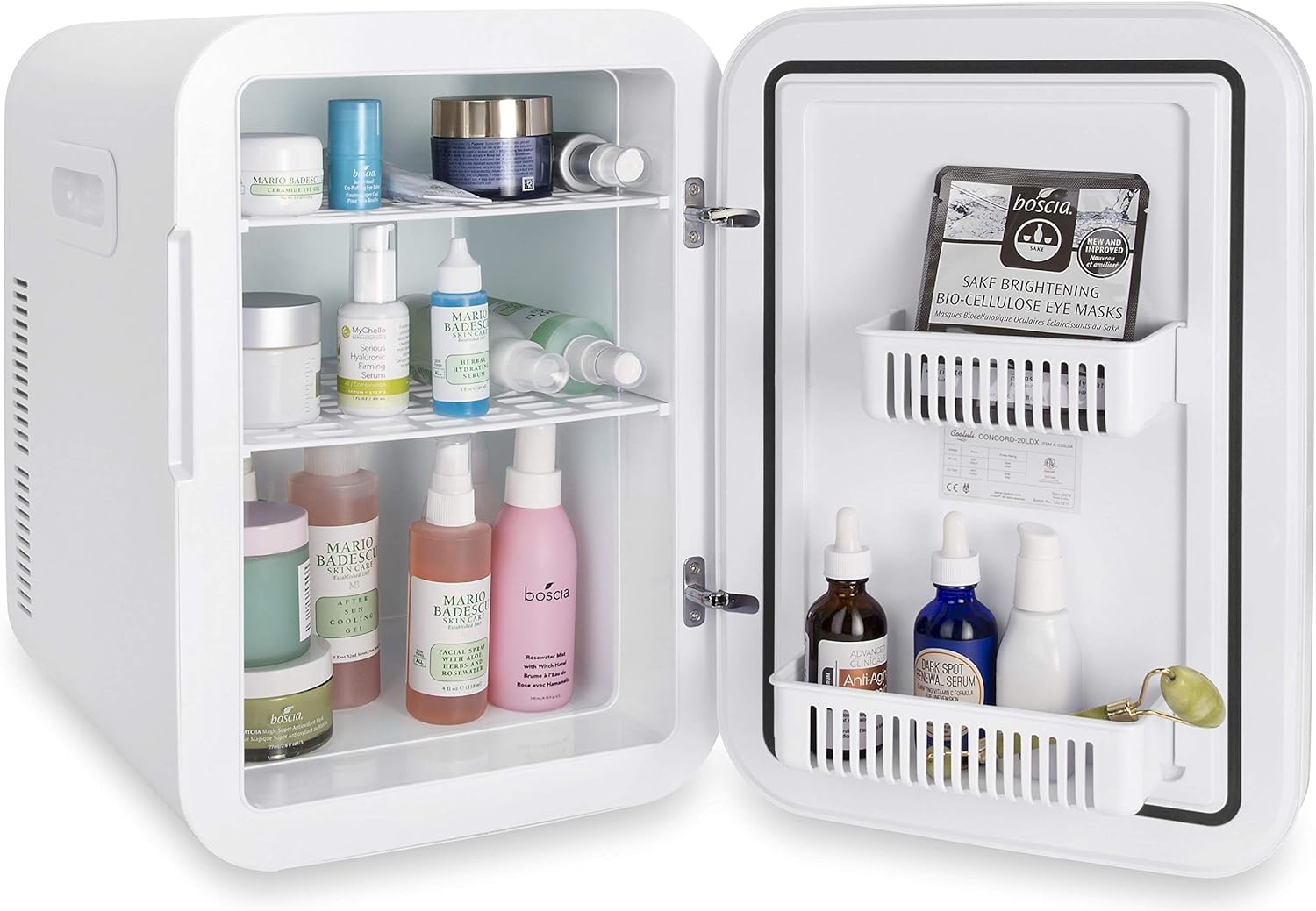Thumbnail 2 de Cooluli 20L Mini Fridge for Bedroom, Car, and Office with Glass Front and Digital Temperature Control (Blue)