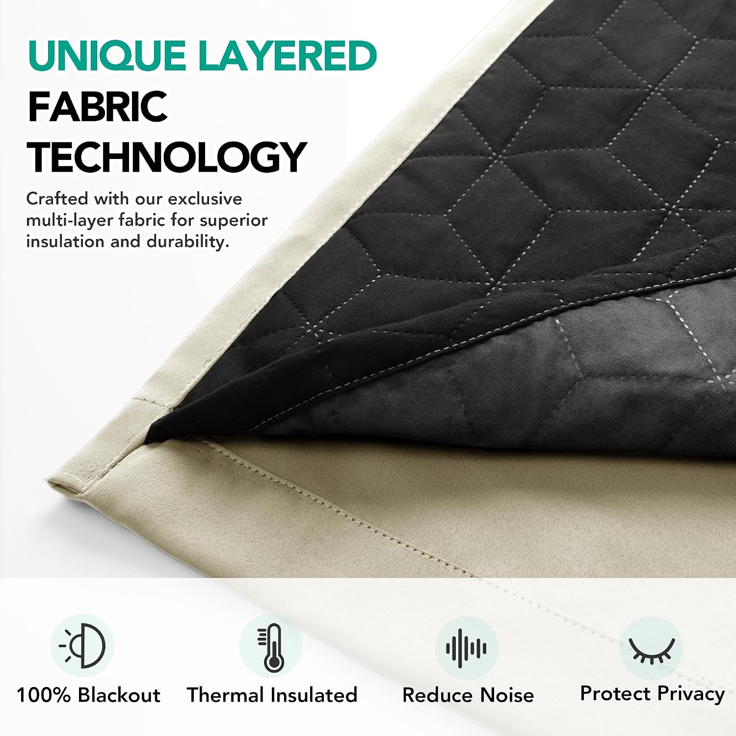 Thumbnail 6 de Deconovo Blackout Thermal Curtain 52 x 84 in ๐ช