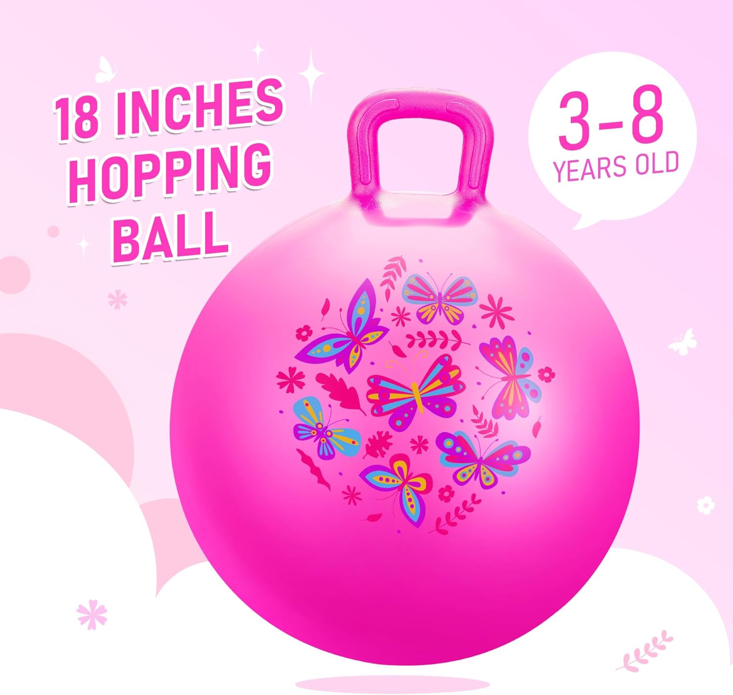 Thumbnail 4 de U&C Planet 18 Inch Space Hopper for Kids: Inflatable Jumping Ball with Pump