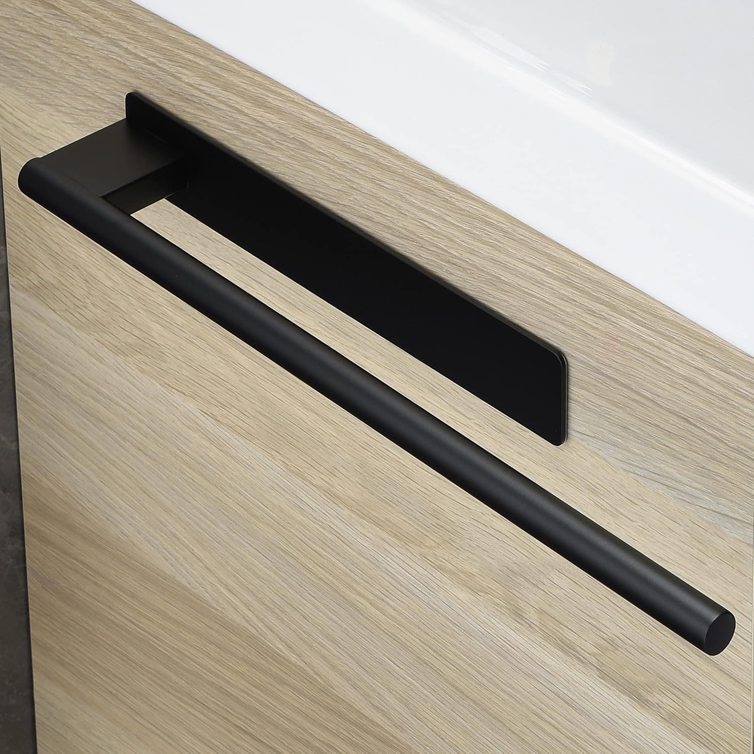 Thumbnail 6 de Gsocel porta asciugamani a braccio con colla in acciaio inox, 39 cm, nero