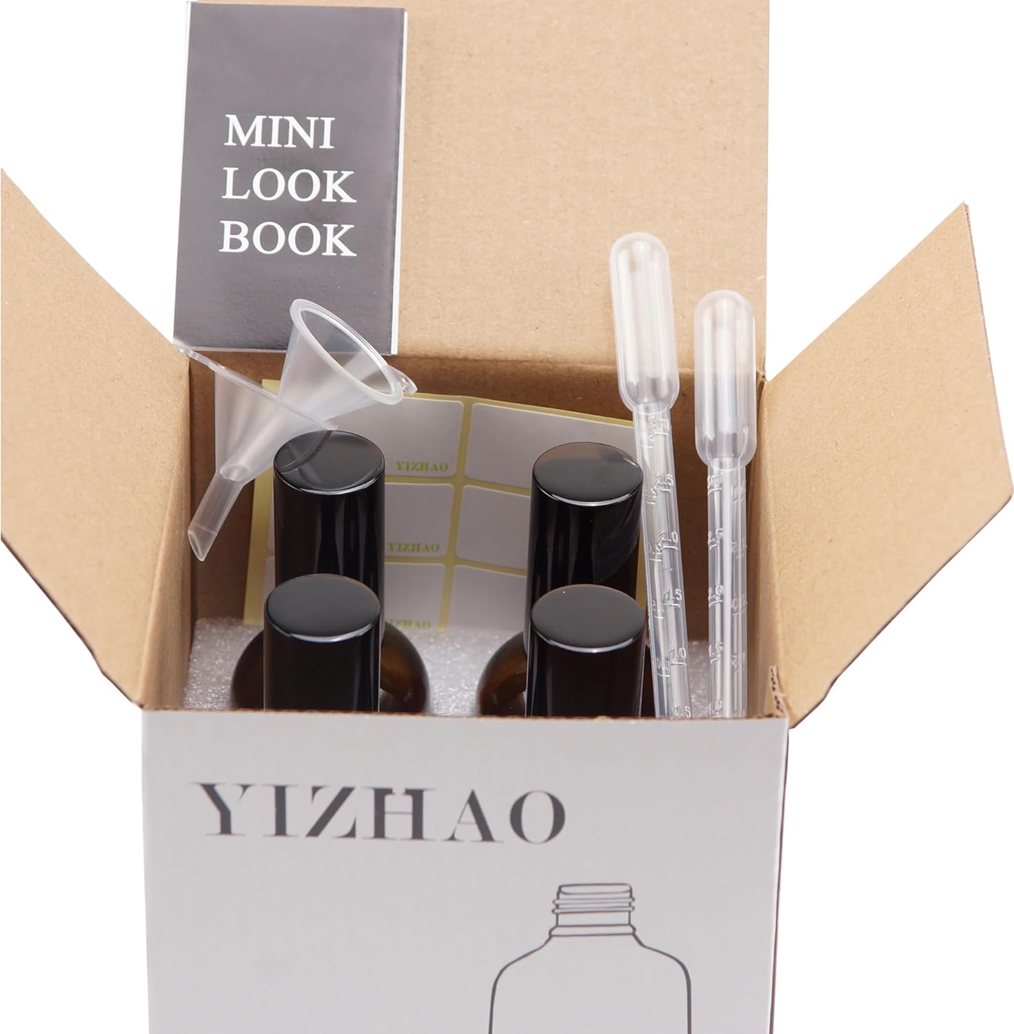 Thumbnail 5 de YIZHAO set da 4 bottiglie spray in vetro 100 ml con nebulizzatore fine