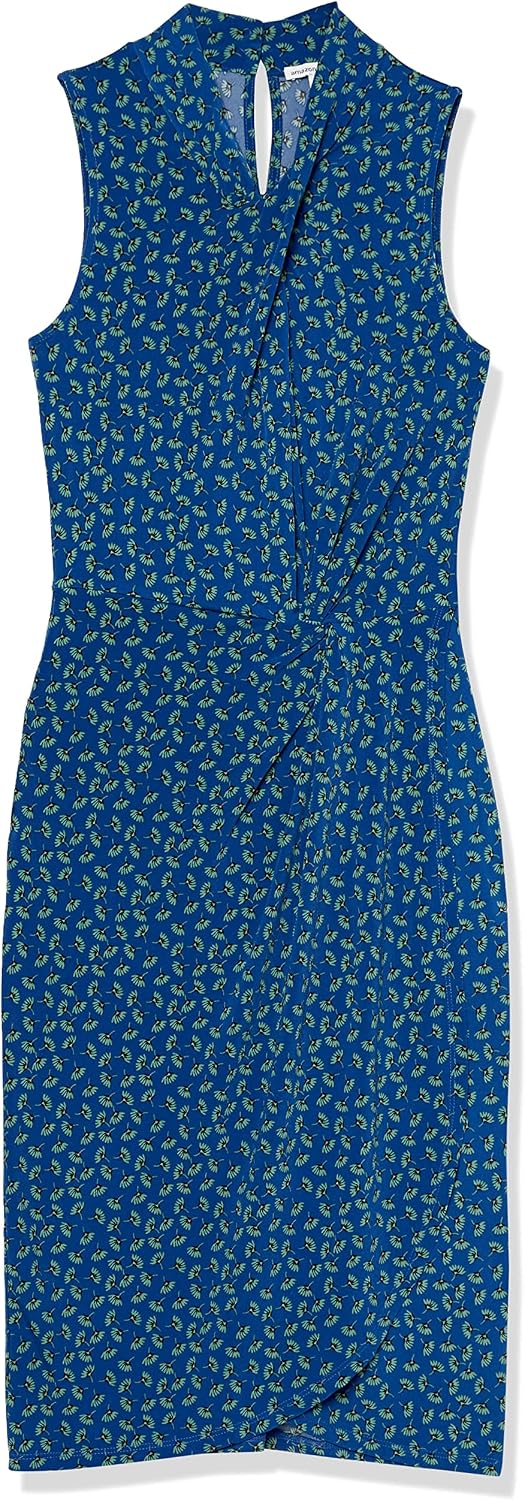Detalle 2 de Faux wrap dress keyword crossover twist neck