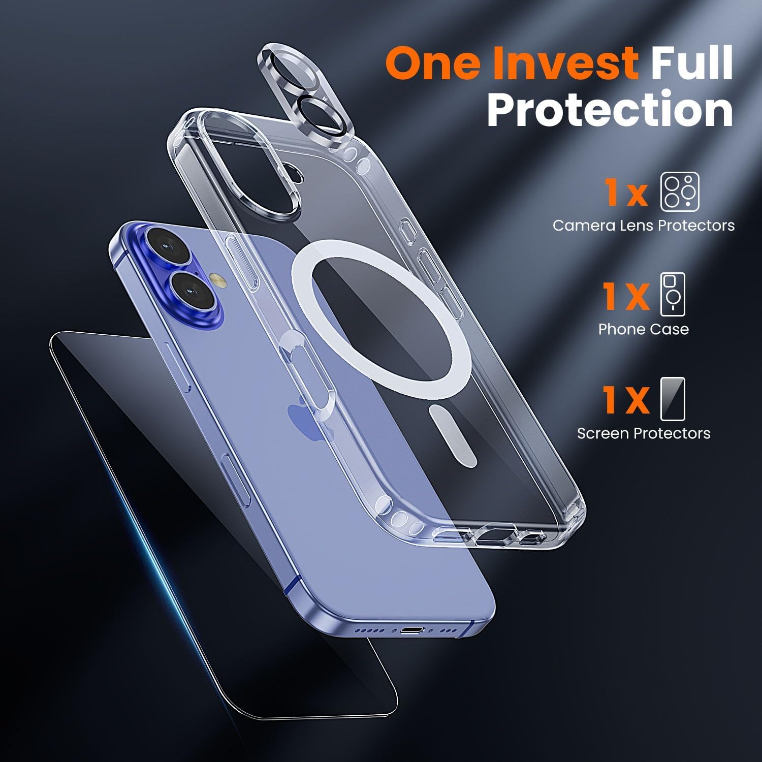 Thumbnail 2 de toushion 3 in 1 iPhone 16 Case Clear 6.1