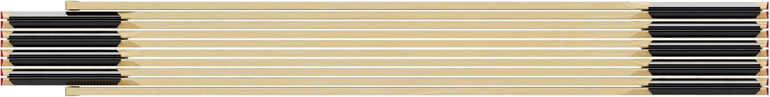 Detalle de Doppio metro pieghevole 2 m Hultafors Schwedenmeter® originale in betulla (confezione multipla da 3 pezzi, 100012)