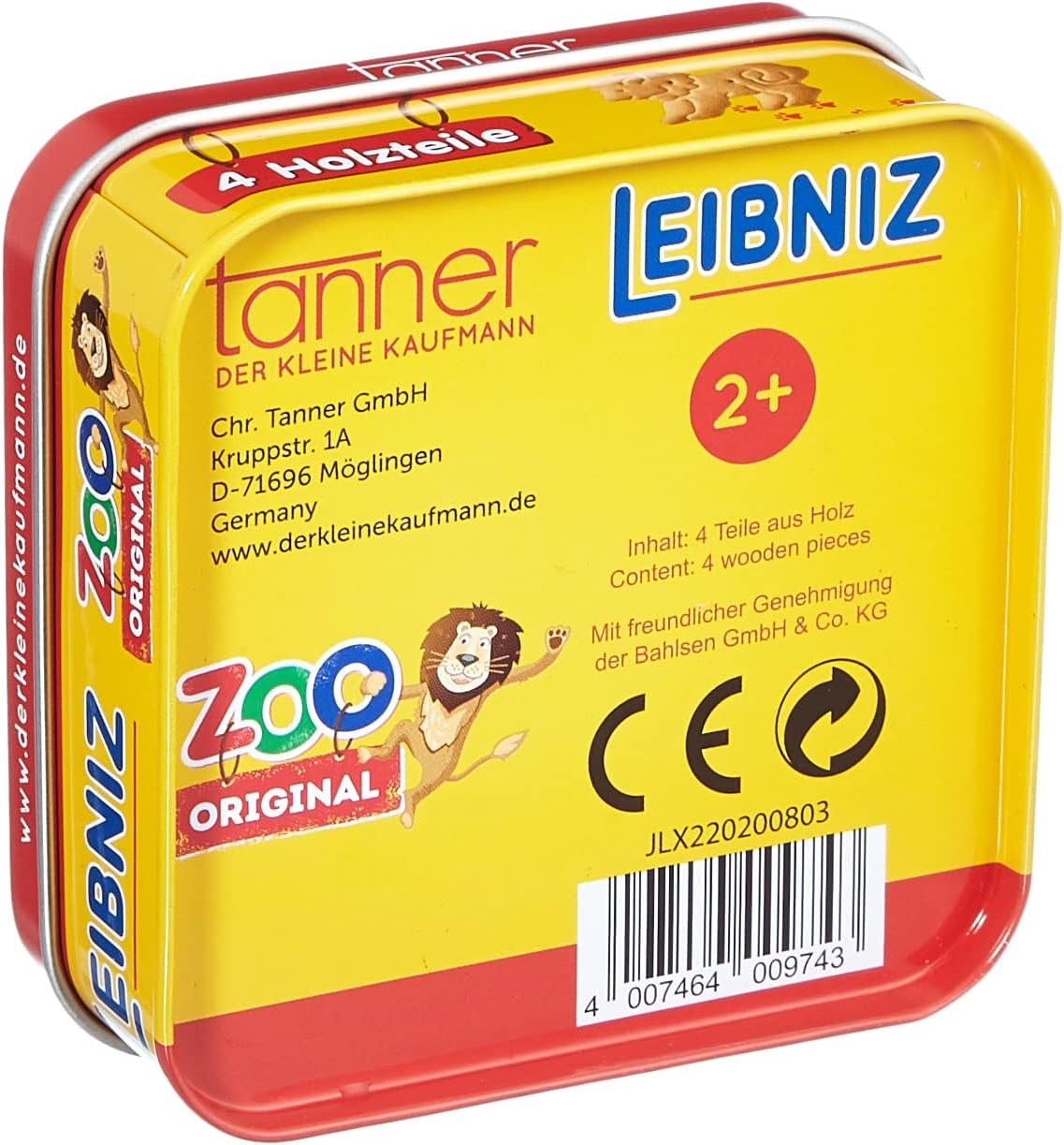 Detalle de DER KLEINE KAUFMANN TANNER Deco – Leibniz Zoo Holz-Kekse (0974.3)