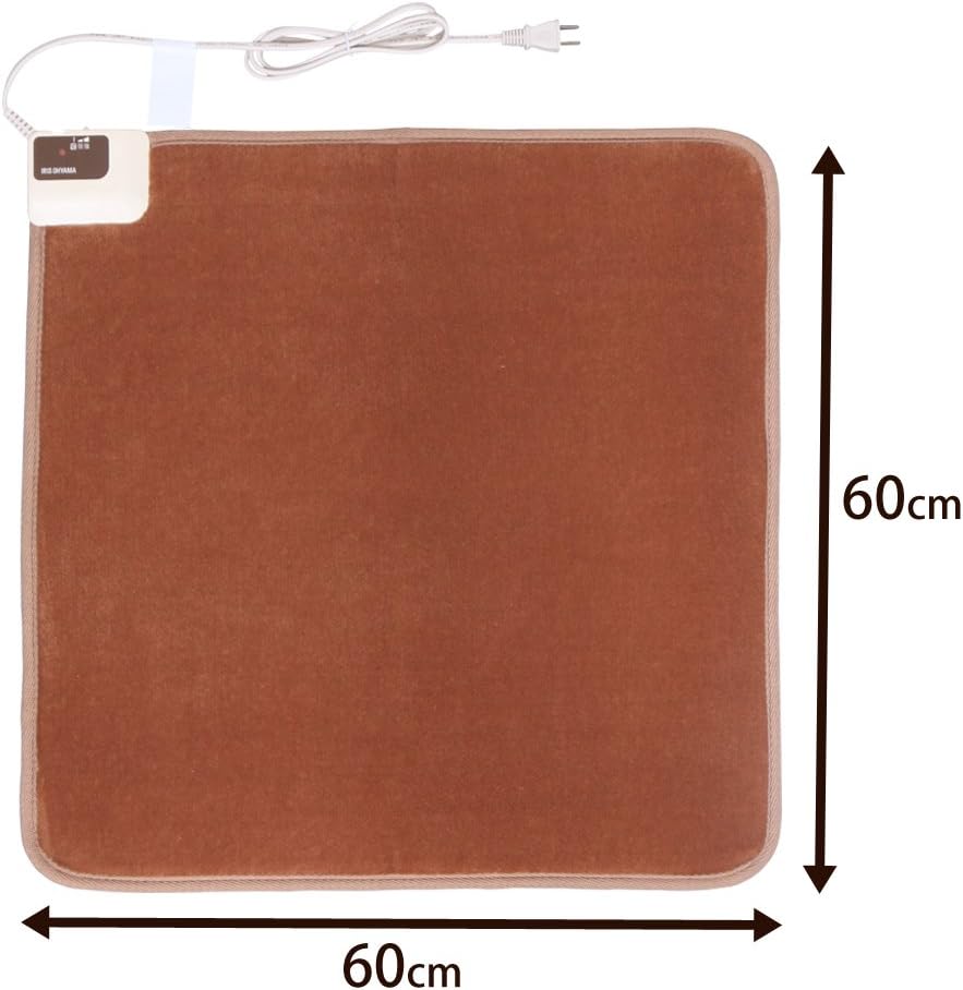 Detalle de アイリスオーヤマ HCM-60S-T フットウォーマー 60×60cm・ダイヤル温度調節・ブラウン