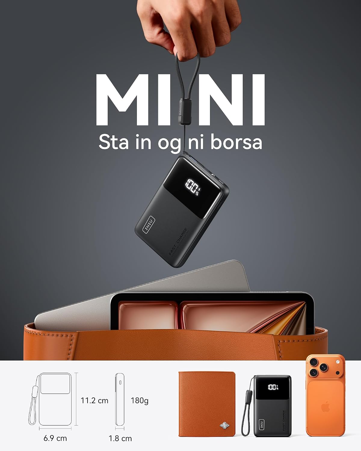 Detalle 2 de INIU 45W Power Bank 10000mAh