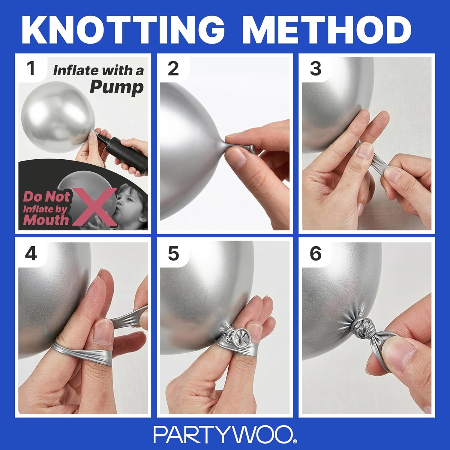 Thumbnail 6 de PartyWoo 140-Piece Navy Blue Balloon Kit for Arches, Garlands, and Celebrations