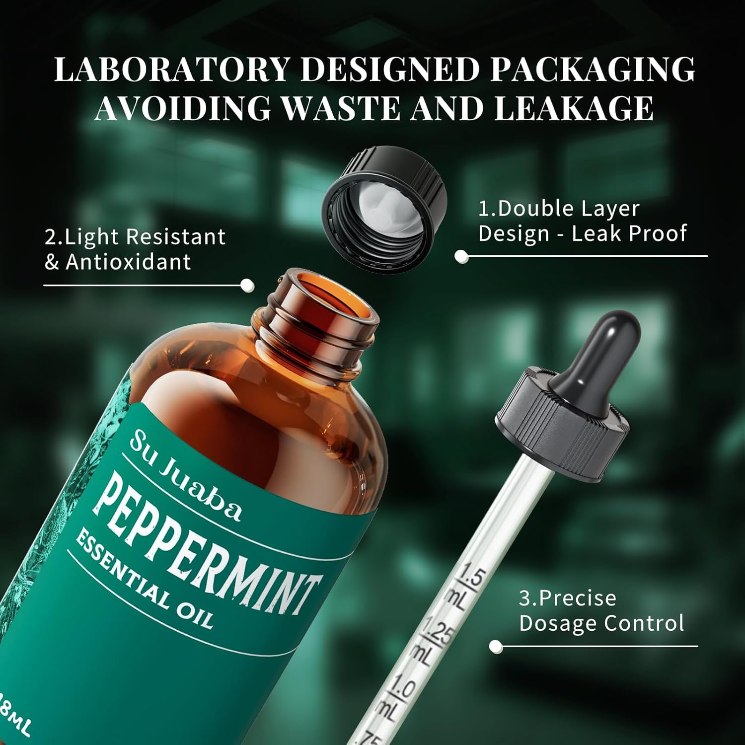 Thumbnail 6 de SU JUABA Peppermint Oil 4 Fl Oz (118ml) - 100% Pure & Natural Essential Oil