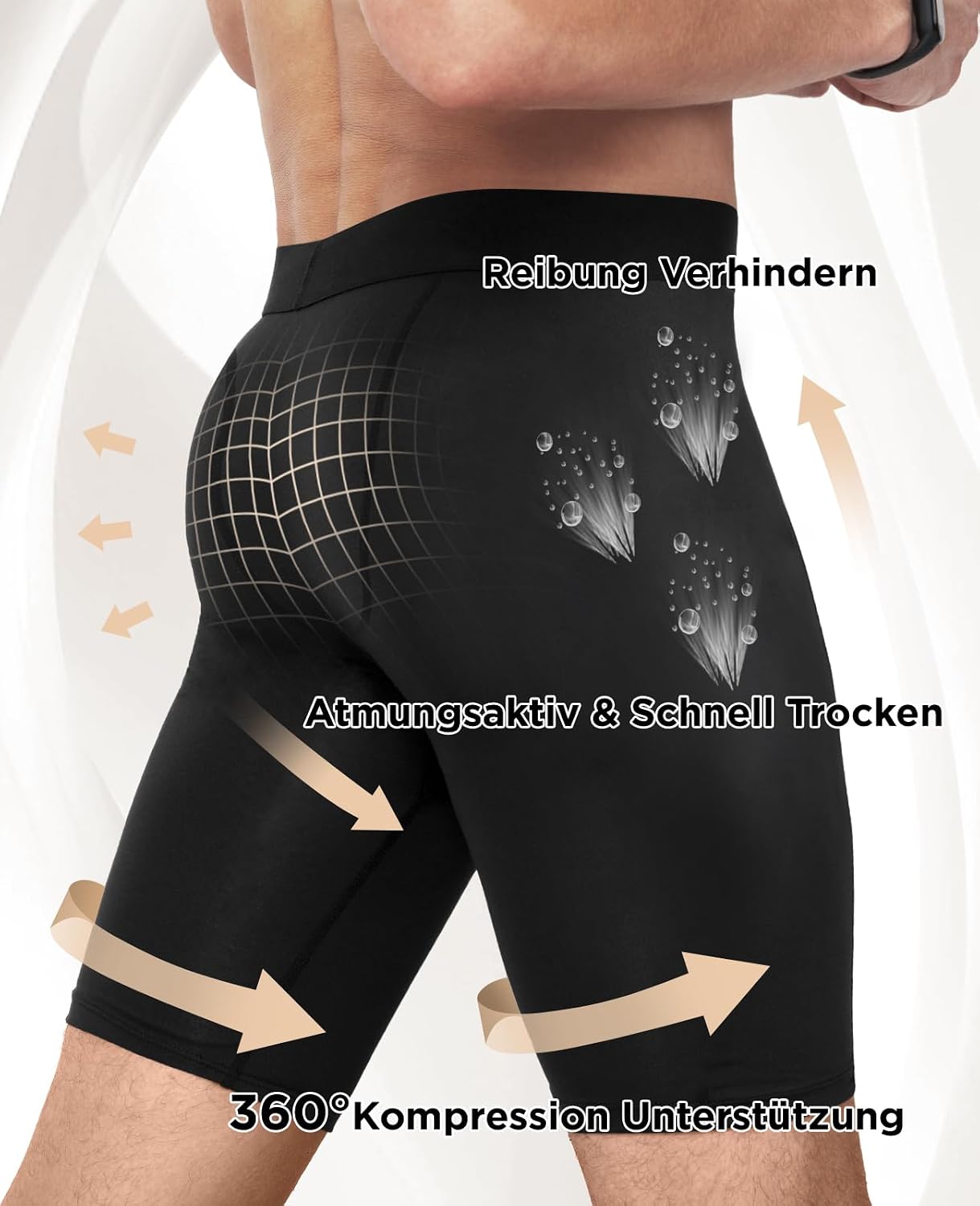 Detalle de Niksa Kompressionsshorts Herren 1 oder 3 Pack