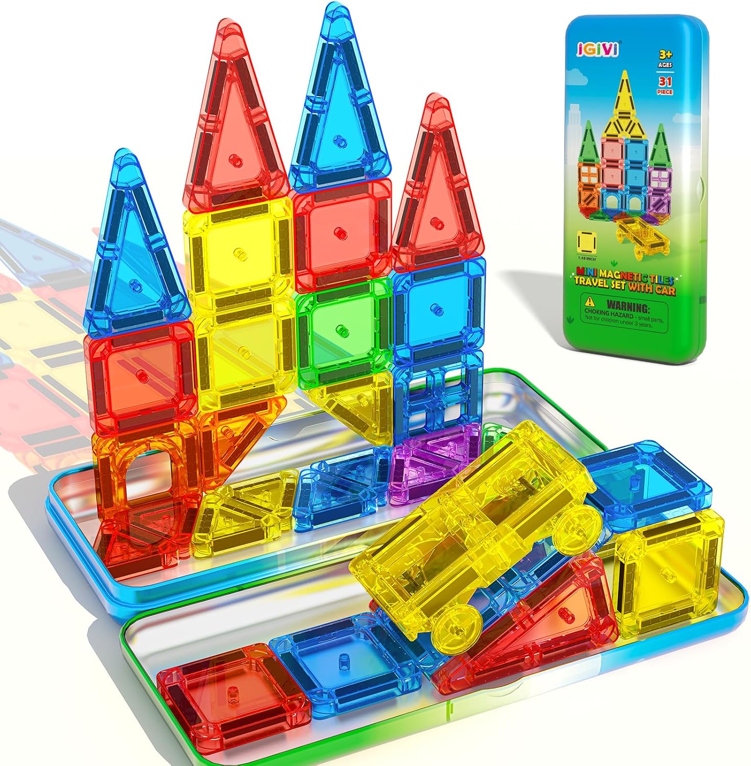 Detalle de IGIVI Magnetic Tile Set with 30 Tiles