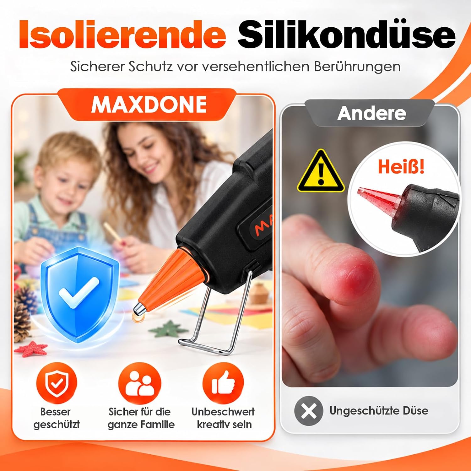 Thumbnail 4 de MAXDONE 20W Heißklebepistole mit 30 Sticks
