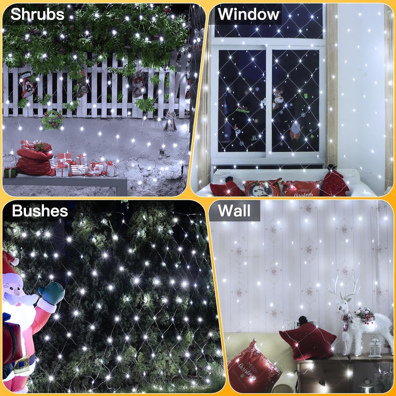 Thumbnail 6 de Joycome Rete luminosa da esterno Natale 3x2 m con 200 LED, spina e timer, IP65