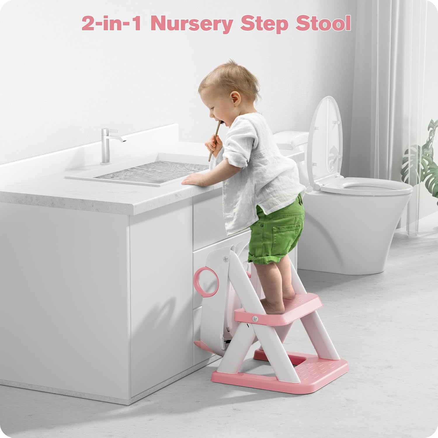 Detalle 2 de Rabb Kindertoilettenleiter 2 in 1 für Kinder