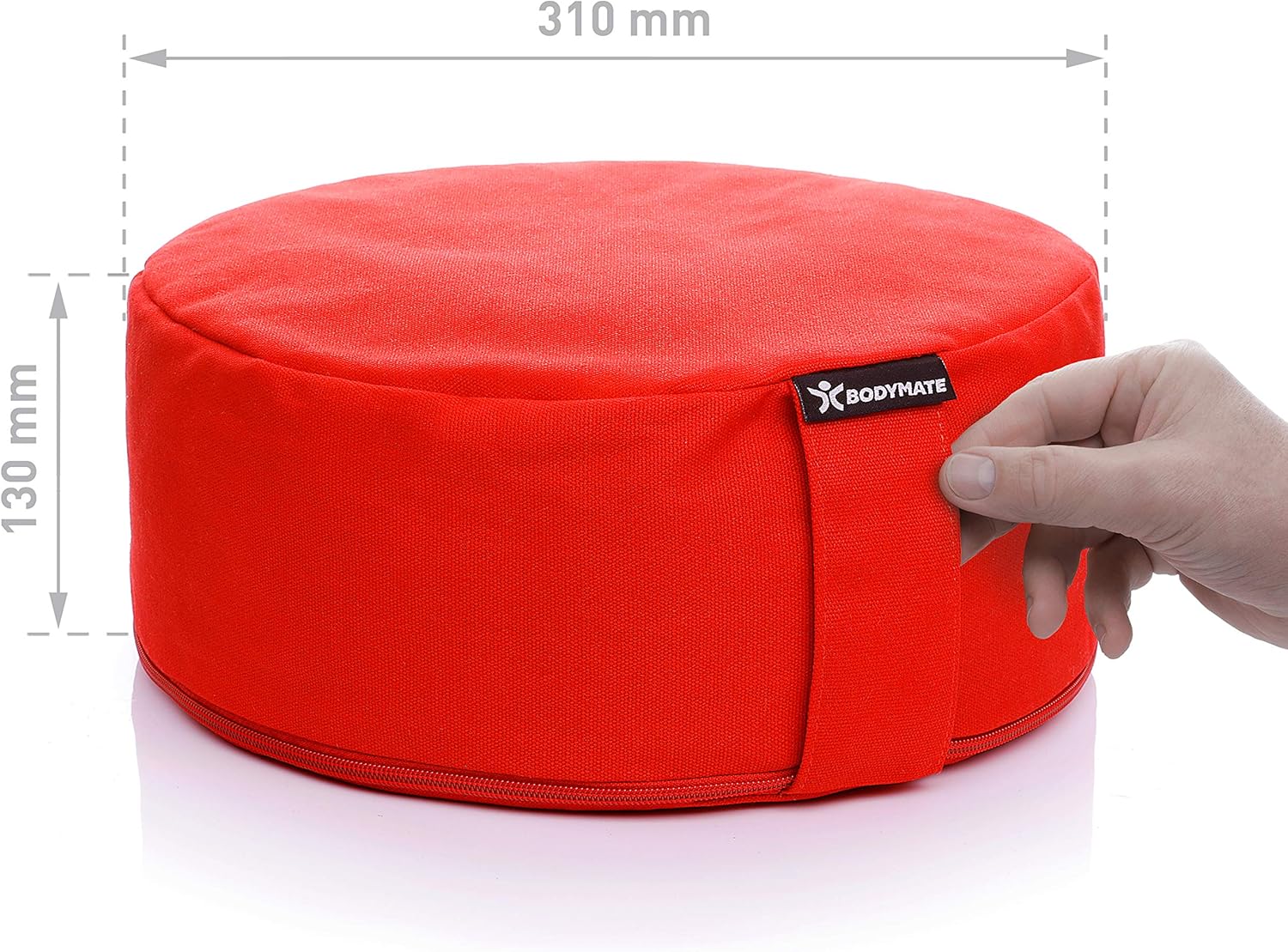 Thumbnail 2 de BODYMATE cuscino da yoga rotondo in grano saraceno lavabile, 31 cm