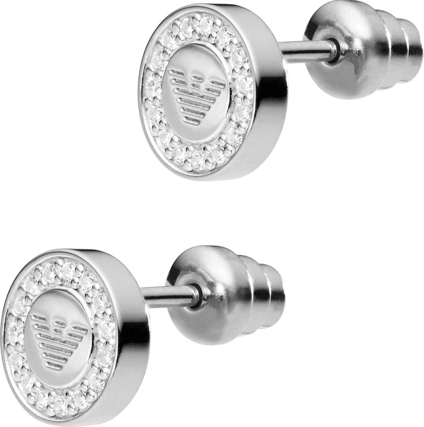 Thumbnail 6 de Emporio Armani Boucles d'oreilles en argent 925 avec fermeture à poteau pour femmes