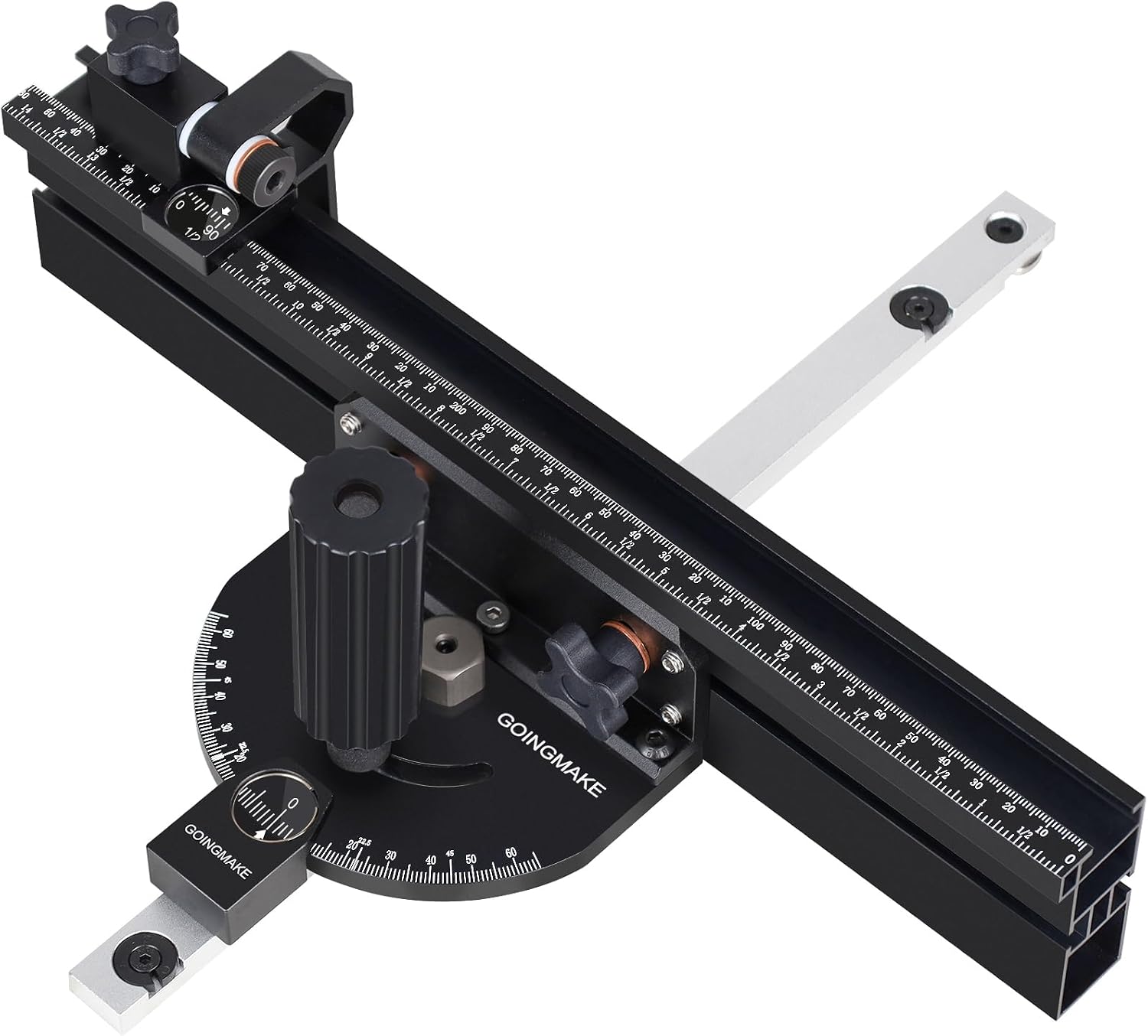 Detalle de goingmake 0729-360mm テーブルソー用マイターゲージ 360mmフェンス・角度ストップ付き
