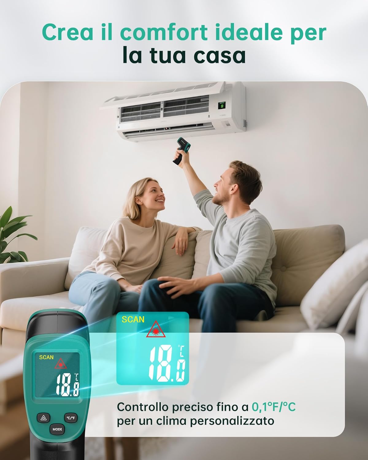Detalle 2 de ERICKHILL Termometro a infrarossi -50°C–600°C 🌡