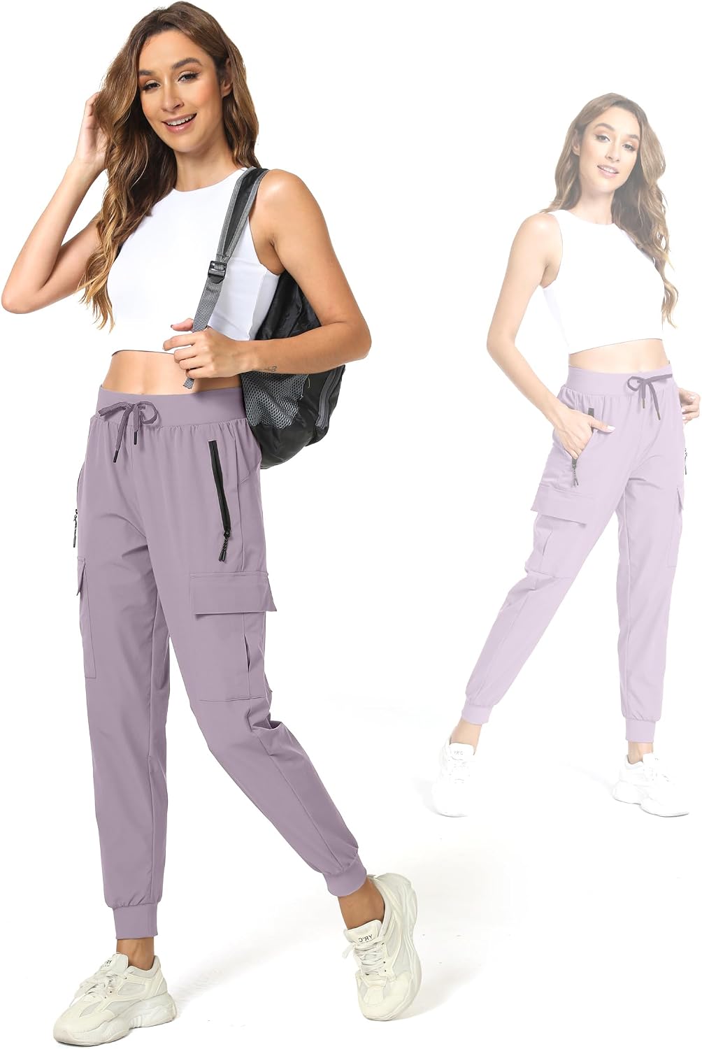 Detalle 1 de Haowind Women's Cargo Hiking Joggers, Lightweight Quick-Dry Pants with 4 Pockets