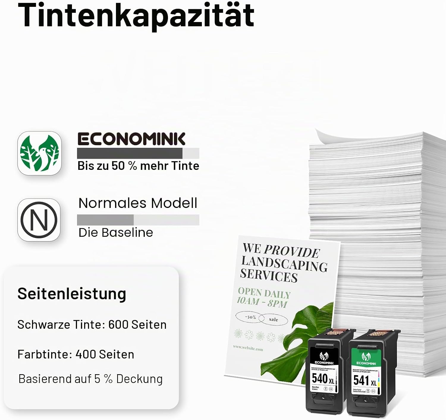 Thumbnail 3 de Economink 540XL/541XL Multipack Druckerpatronen (1 Schwarz, 1 Farbe) 🖨