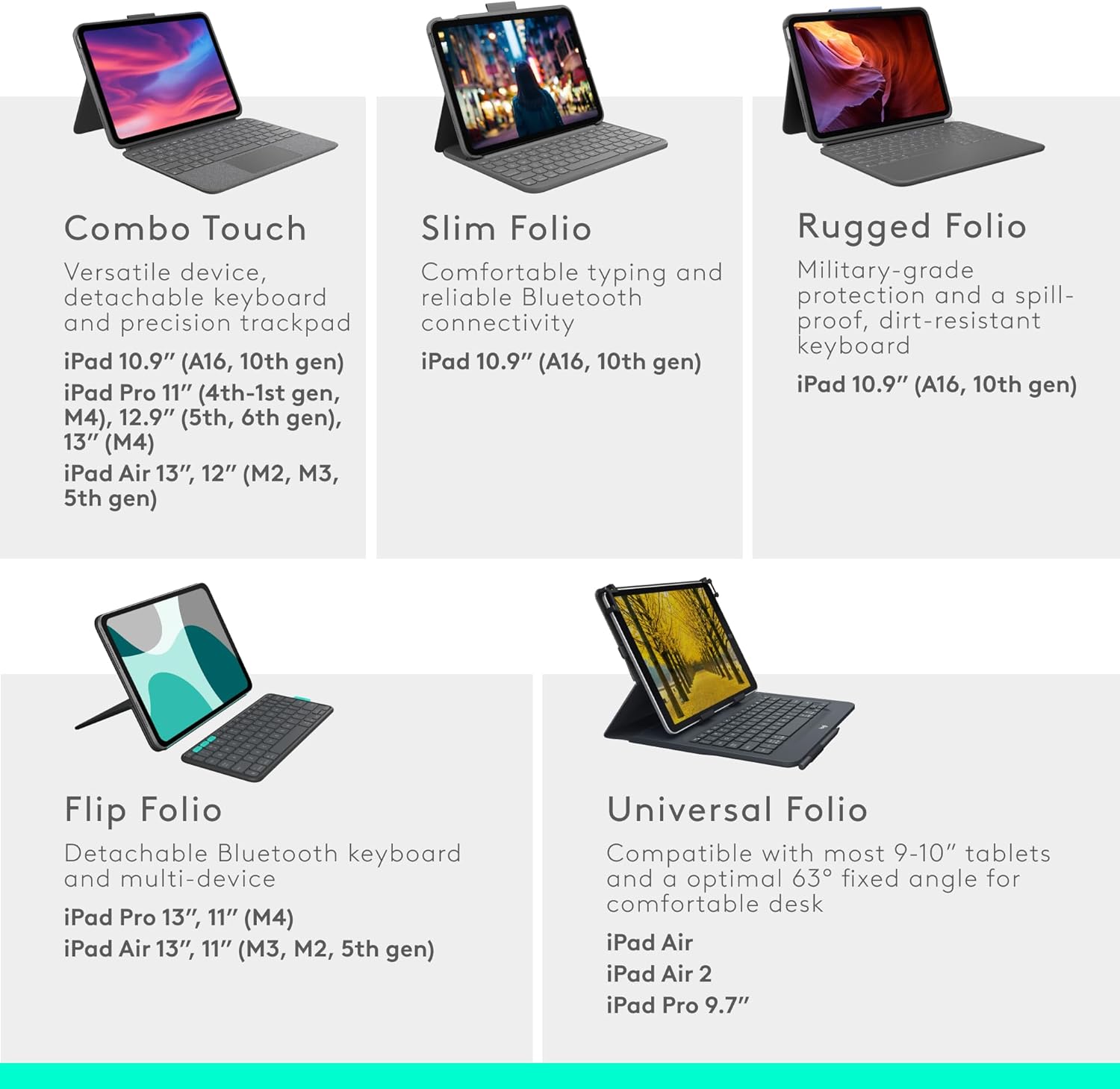 Thumbnail 5 de Logitech Combo Touch iPad Air 13‑inch keyboard case