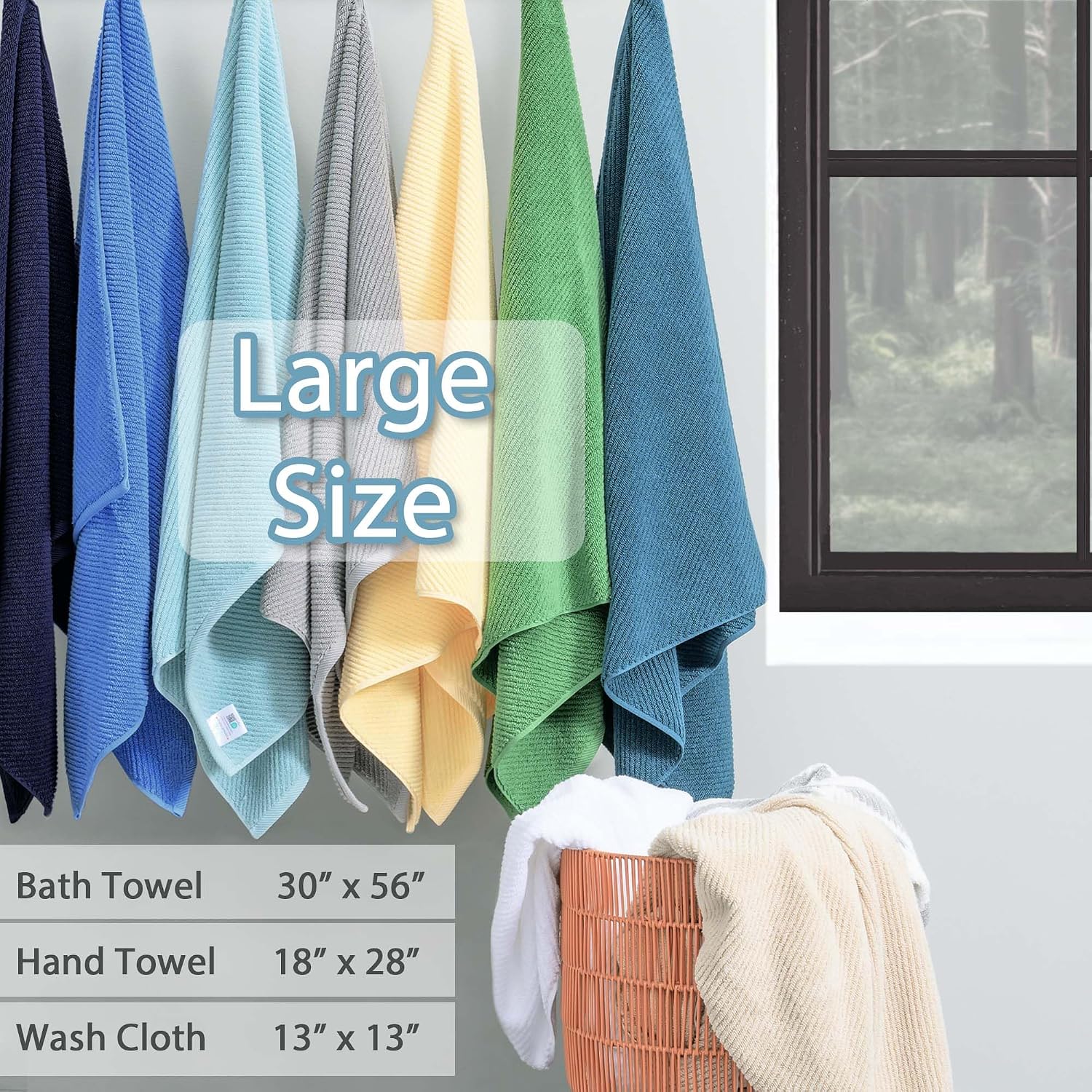 Thumbnail 3 de VOOVA & MOVAS Bath Towel Set of 6, 30"x56"