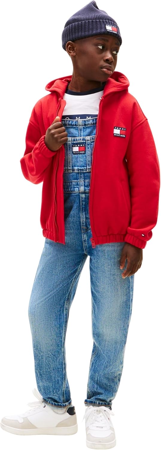 Detalle 1 de Tommy Hilfiger Sweat à Capuche zippé Mixte — authenticité et confort durable